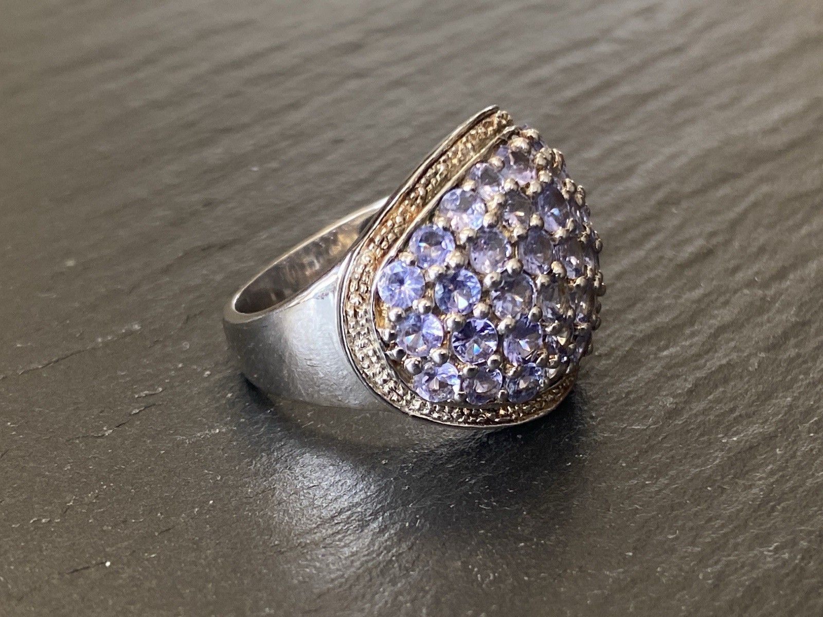 MASSIVER RING AUS STERLING SILBER 925 MIT AMETHYSTEN 2,46ct GRÖSSE 59 – Bild 4