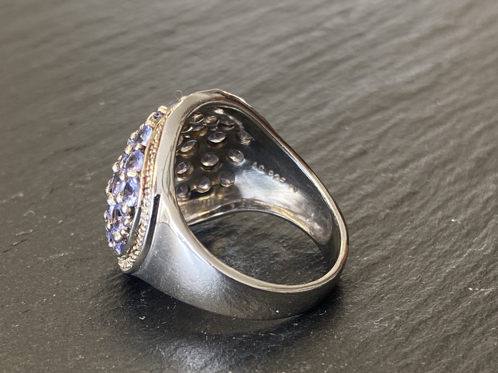 MASSIVER RING AUS STERLING SILBER 925 MIT AMETHYSTEN 2,46ct GRÖSSE 59 – Bild 7