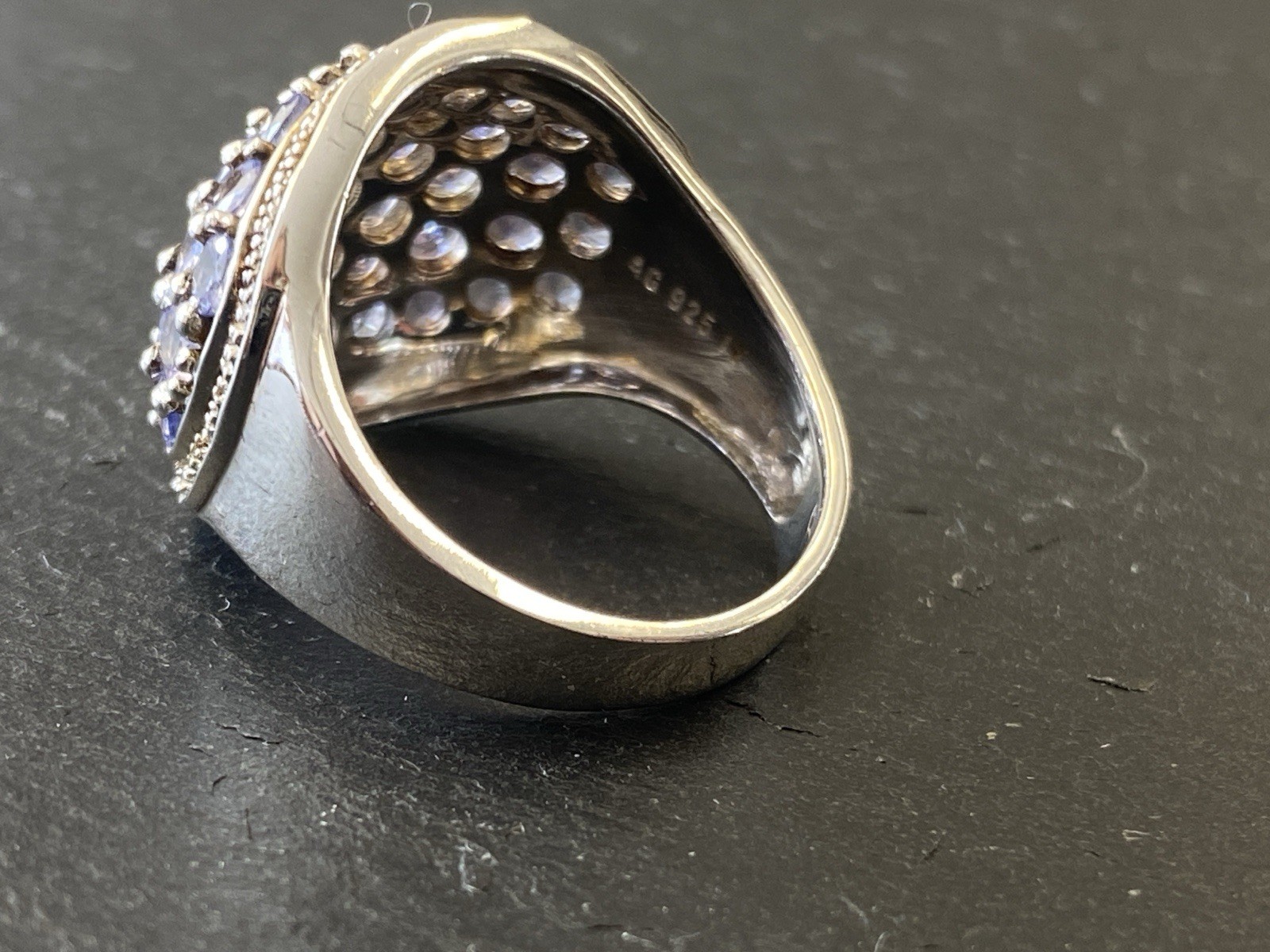 MASSIVER RING AUS STERLING SILBER 925 MIT AMETHYSTEN 2,46ct GRÖSSE 59 – Bild 9