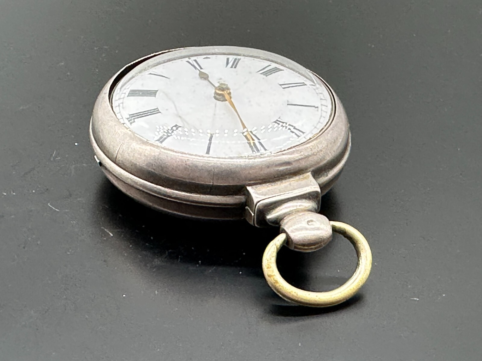 ANTIKE TASCHENUHR ENGLAND STERLING SILBER DEFEKT KETTE LOSE RICHARD WILLIAMS – Bild 4