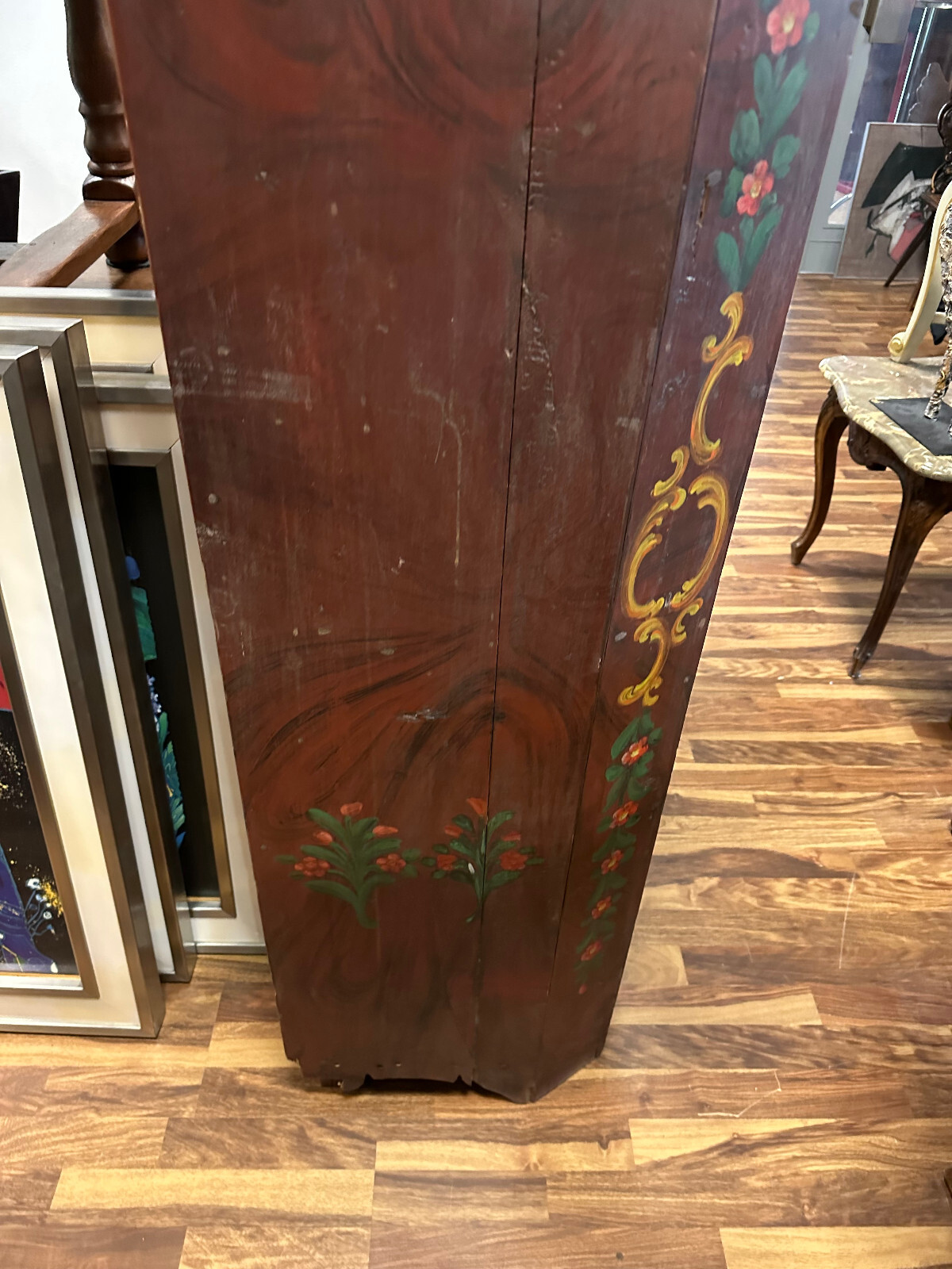 ANTIKER BAUERNSCHRANK KLEIDERSCHRANK 19 TES JHDT HEILIGEN MALEREI – Bild 12