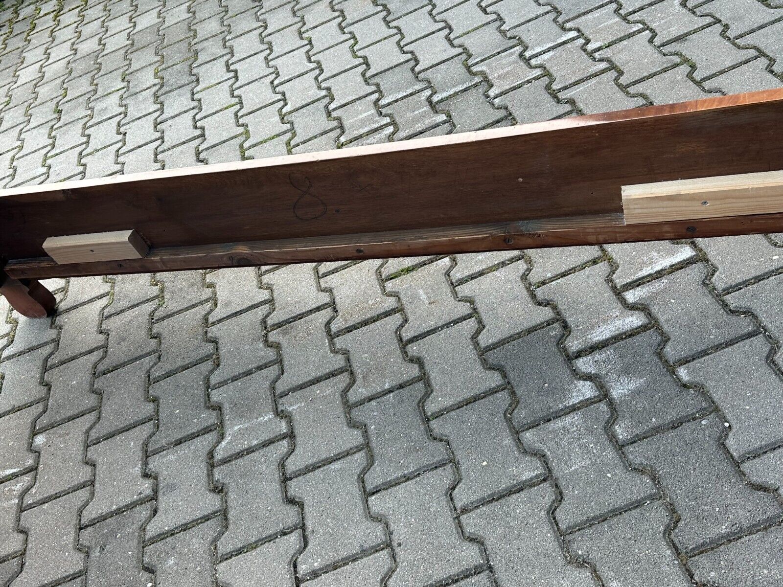 ANTIKES BETTGESTELL FRÜH BIEDERMEIER UM 1820 MAHAGONI FURNIER – Bild 17