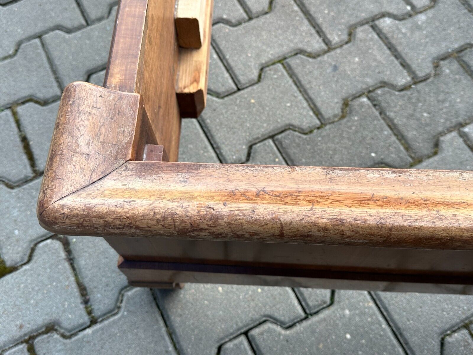 ANTIKES BETTGESTELL FRÜH BIEDERMEIER UM 1820 MAHAGONI FURNIER – Bild 10