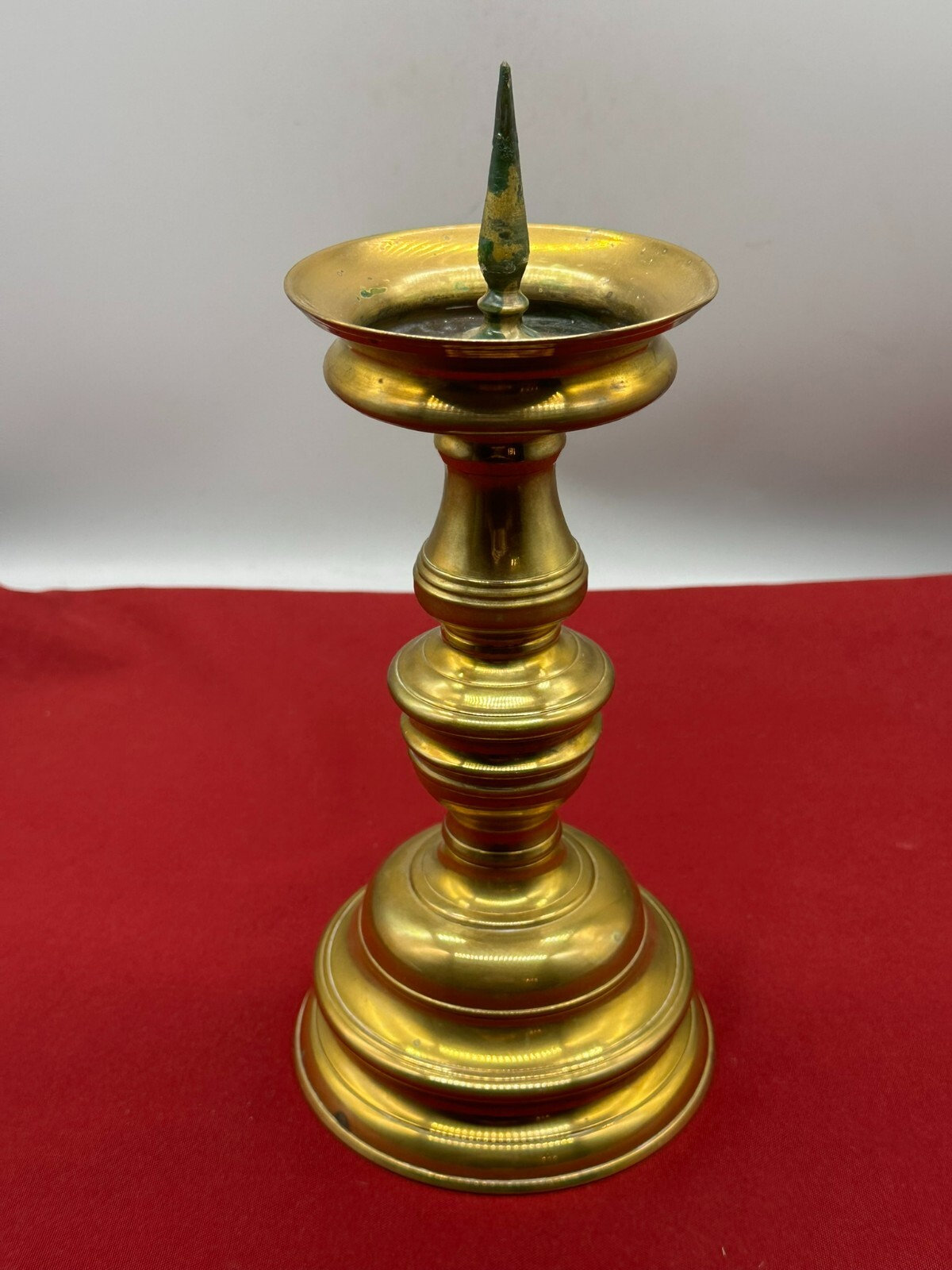 NEO GOTISCHER LEUCHTER GLOCKENLEUCHTER UM 1860 MESSING MASSIV 30cm – Bild 6