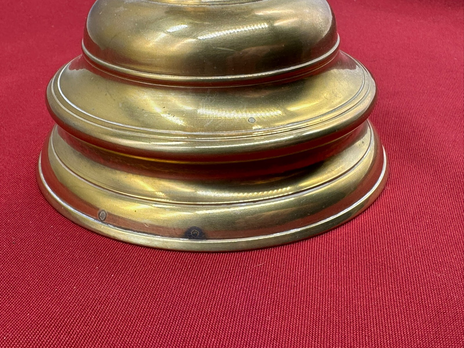 NEO GOTISCHER LEUCHTER GLOCKENLEUCHTER UM 1860 MESSING MASSIV 30cm – Bild 7