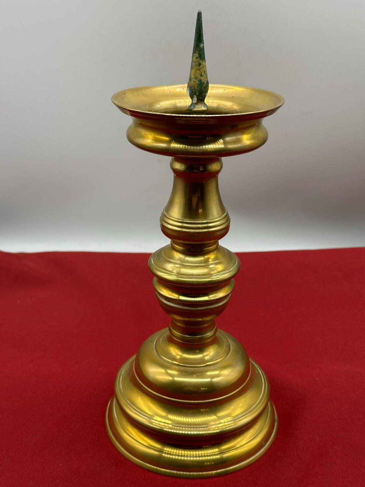 NEO GOTISCHER LEUCHTER GLOCKENLEUCHTER UM 1860 MESSING MASSIV 30cm