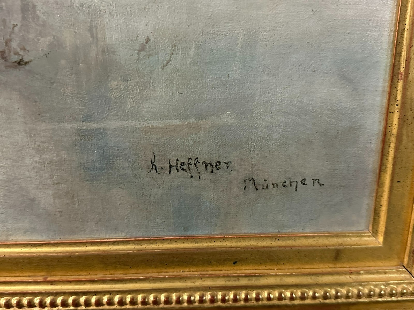 GROSSES ÖLGEMÄLDE ISAR IN MÜNCHEN LANDSCHAFT Karl HEFFNER (1849-1925) – Bild 4