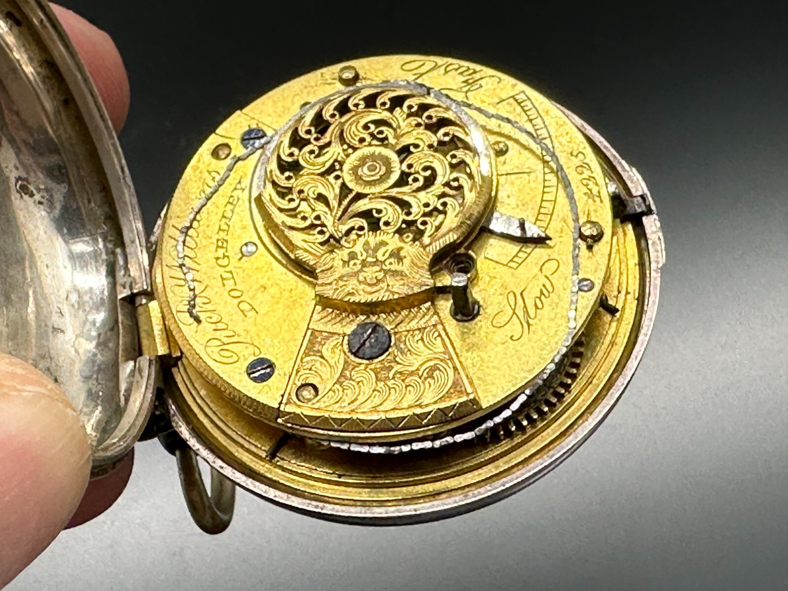 ANTIKE TASCHENUHR ENGLAND STERLING SILBER DEFEKT KETTE LOSE RICHARD WILLIAMS – Bild 14