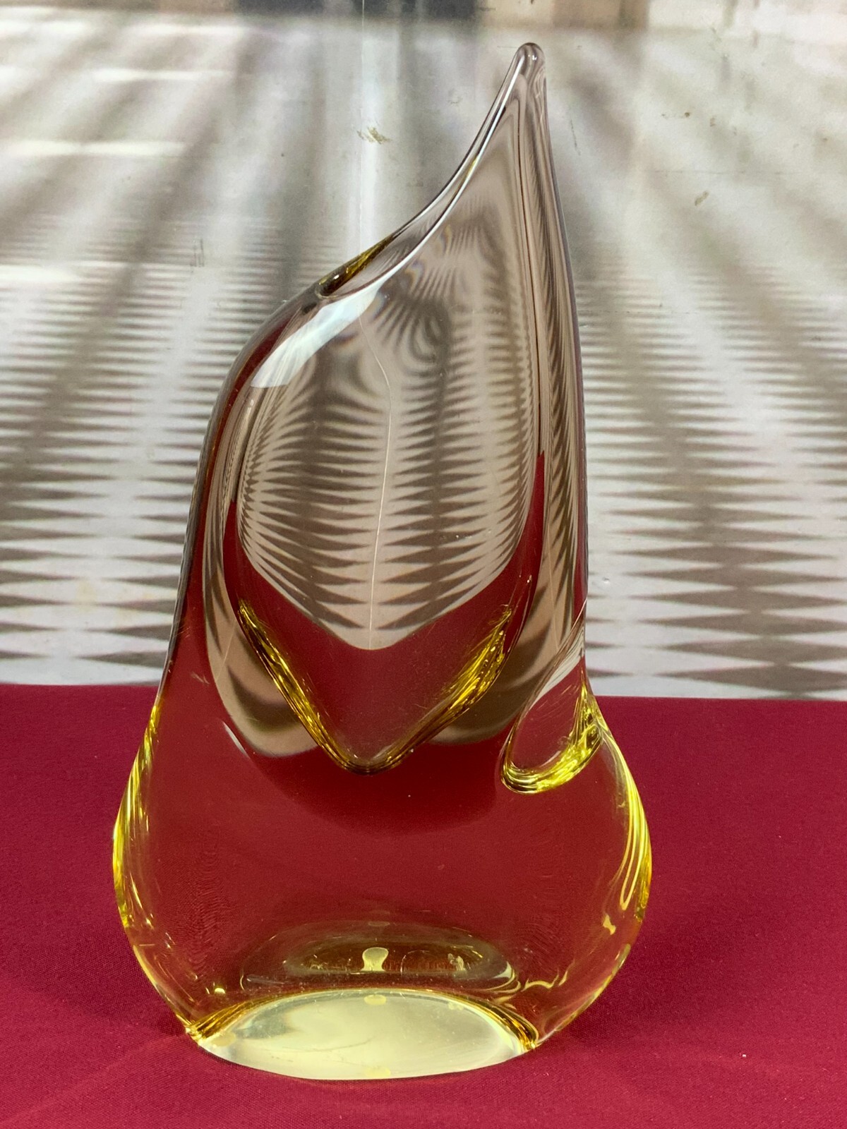 ZBS BÖHMEN VASE TISCHVASE AUS GLAS KÜNSTLERGLAS 28cm HOCH 1,9kg – Bild 5