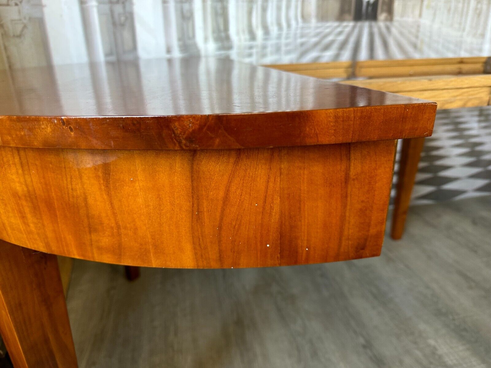 GROSSER VINTAGE ESSTISCH TISCH KIRSCHBAUM FURNIERT – Bild 12