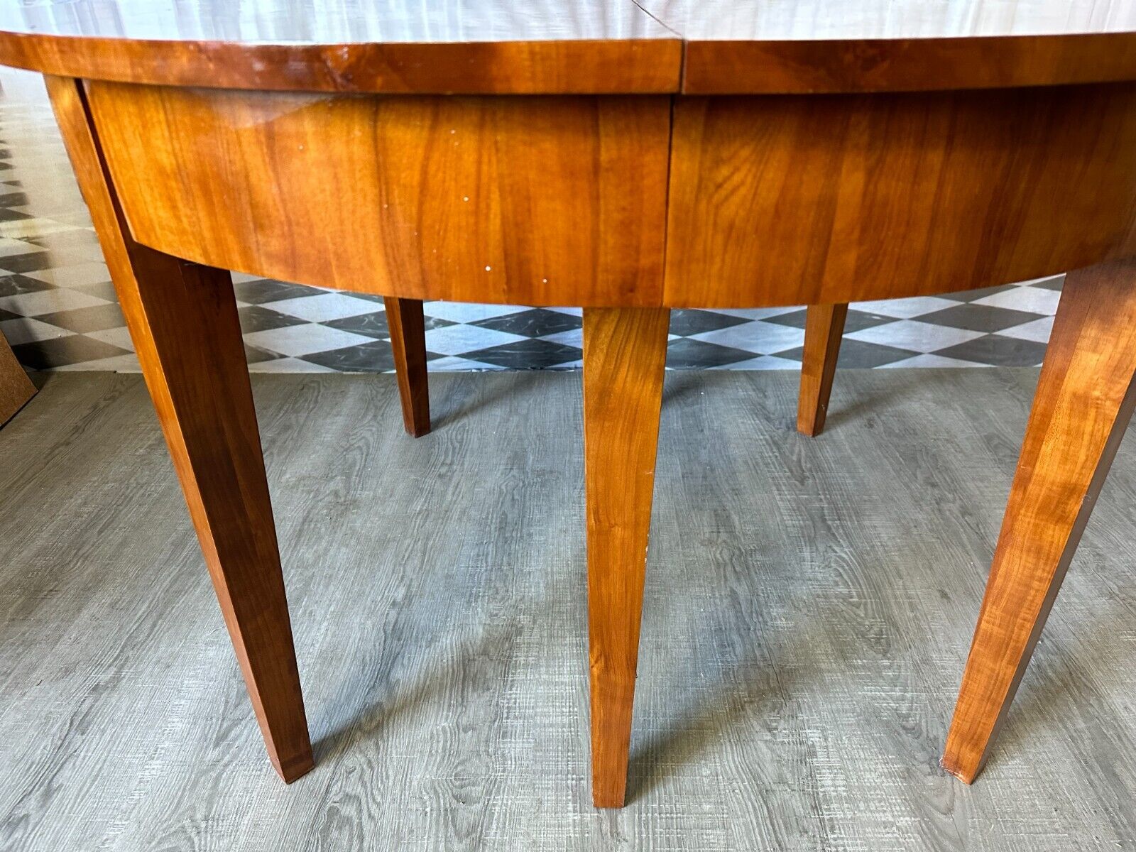GROSSER VINTAGE ESSTISCH TISCH KIRSCHBAUM FURNIERT – Bild 8