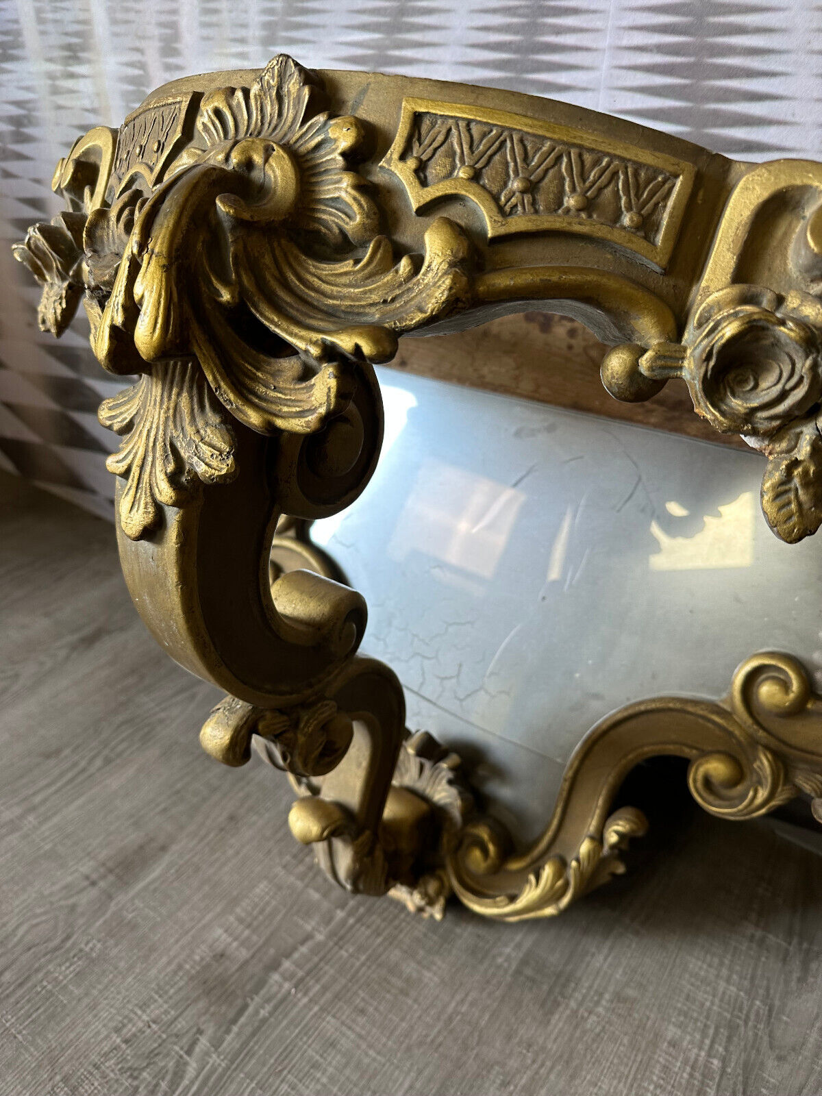 ANTIKE WANDKONSOLE NEO BAROCK UM 1880 OHNE MARMORPLATTE RESTAURATIONSOBJEKT – Bild 7
