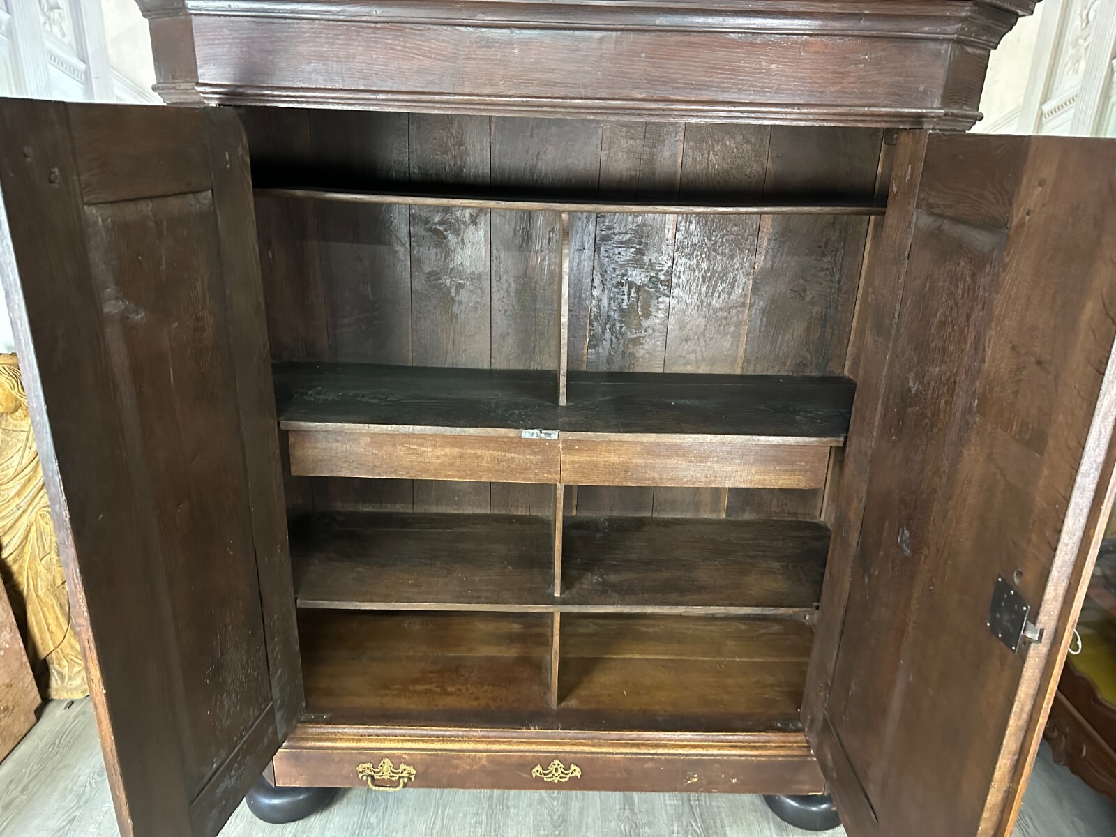ANTIKER BAROCKSCHRANK LOUIS XV 18 TES JHDT EICHE MASSIV BAROCK SCHRANK – Bild 16