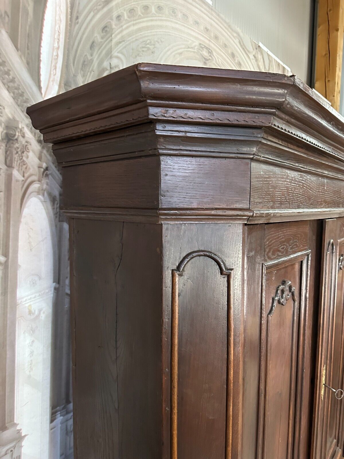 ANTIKER BAROCKSCHRANK LOUIS XV 18 TES JHDT EICHE MASSIV BAROCK SCHRANK – Bild 4