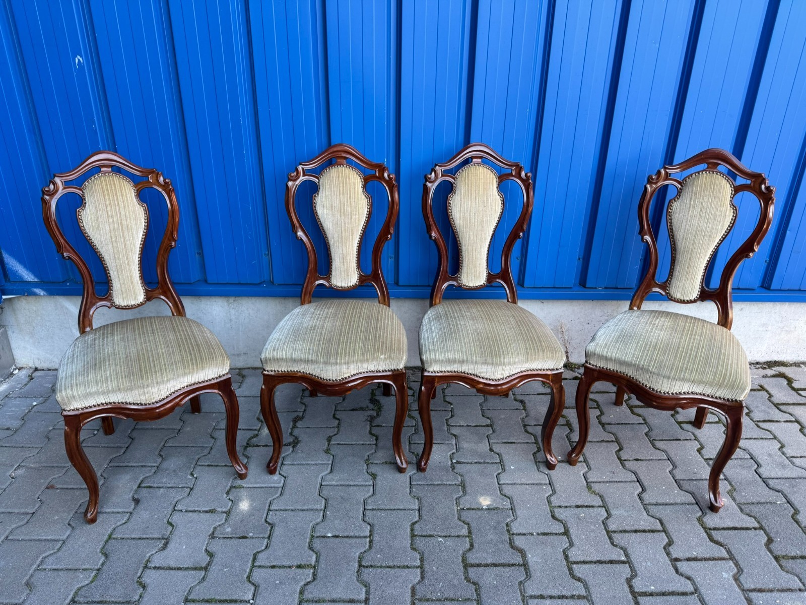 ANTIKE PRUNKSTÜHLE STÜHLE SPÄT BIEDERMEIER UM 1860 4x STUHL