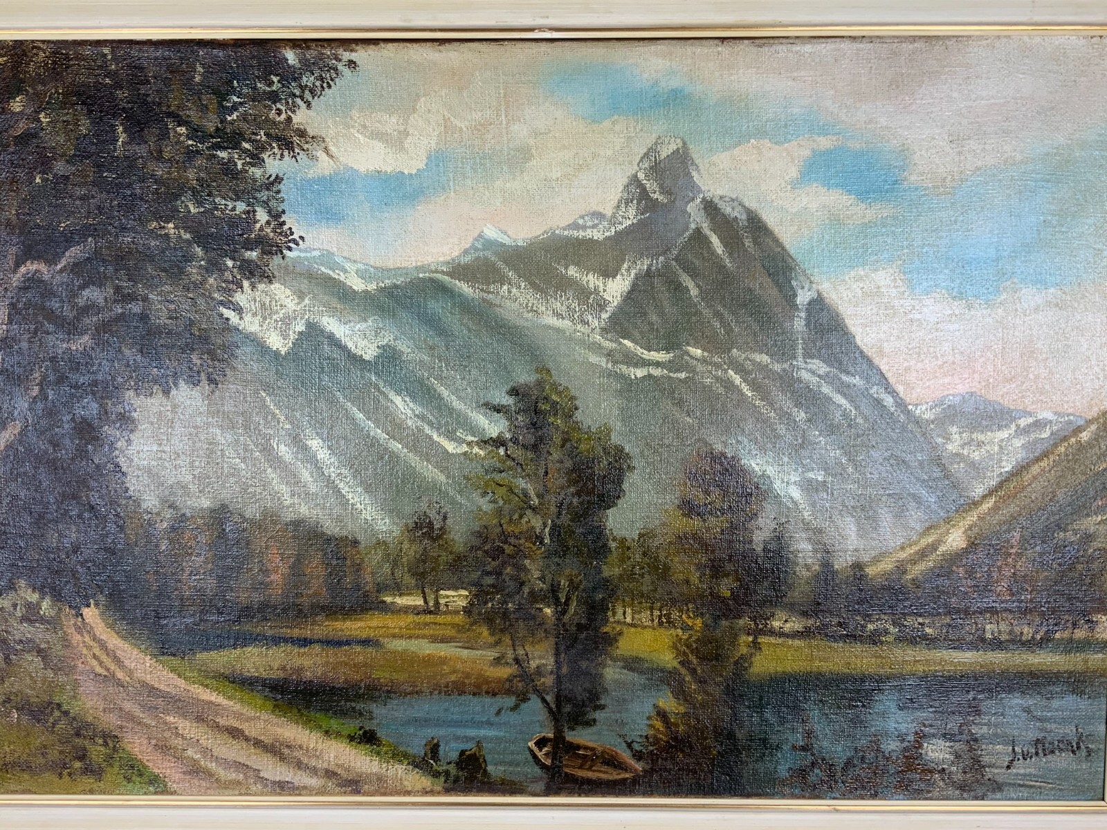 GROSSES ÖLGEMÄLDE LANDSCHAFT SIGNIERT GEMÄLDE 120x80cm – Bild 3