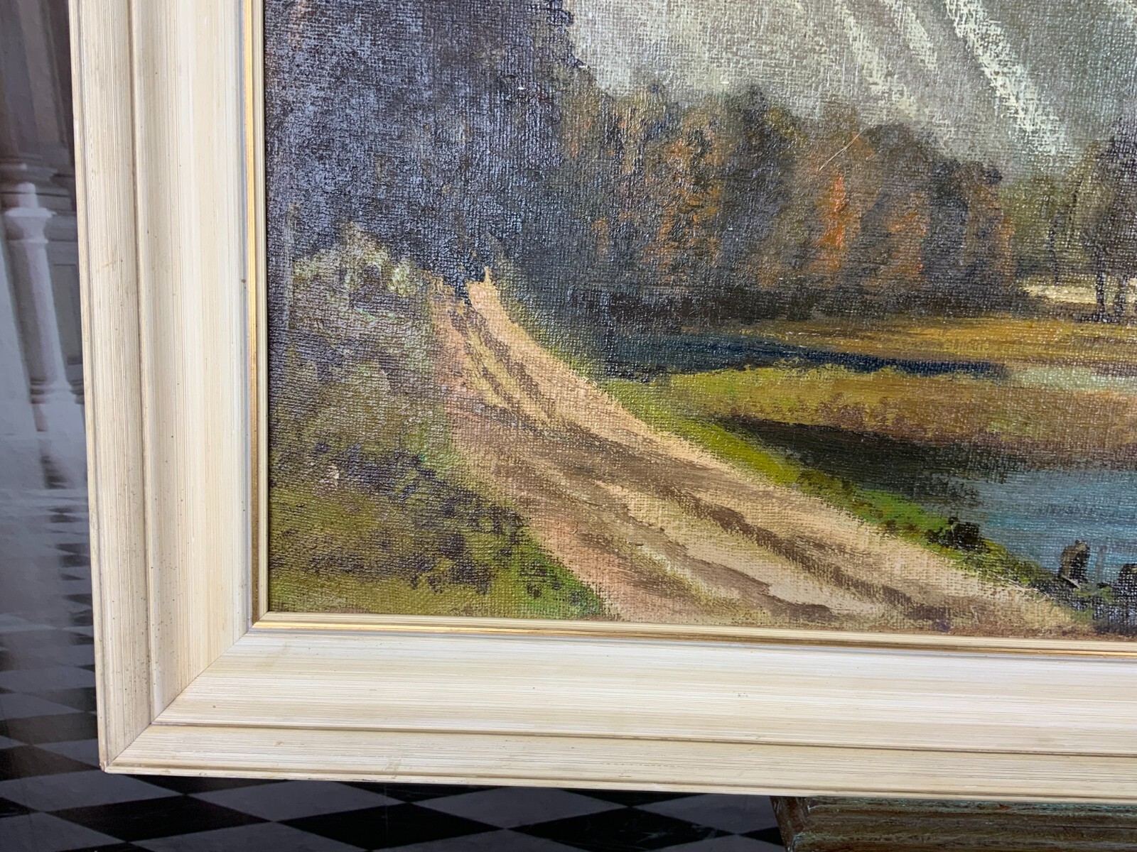 GROSSES ÖLGEMÄLDE LANDSCHAFT SIGNIERT GEMÄLDE 120x80cm – Bild 6