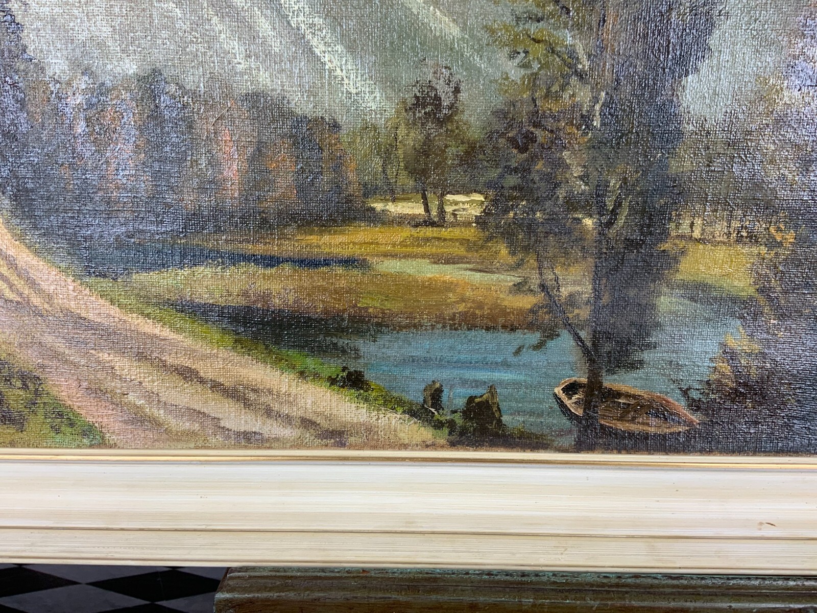 GROSSES ÖLGEMÄLDE LANDSCHAFT SIGNIERT GEMÄLDE 120x80cm – Bild 7