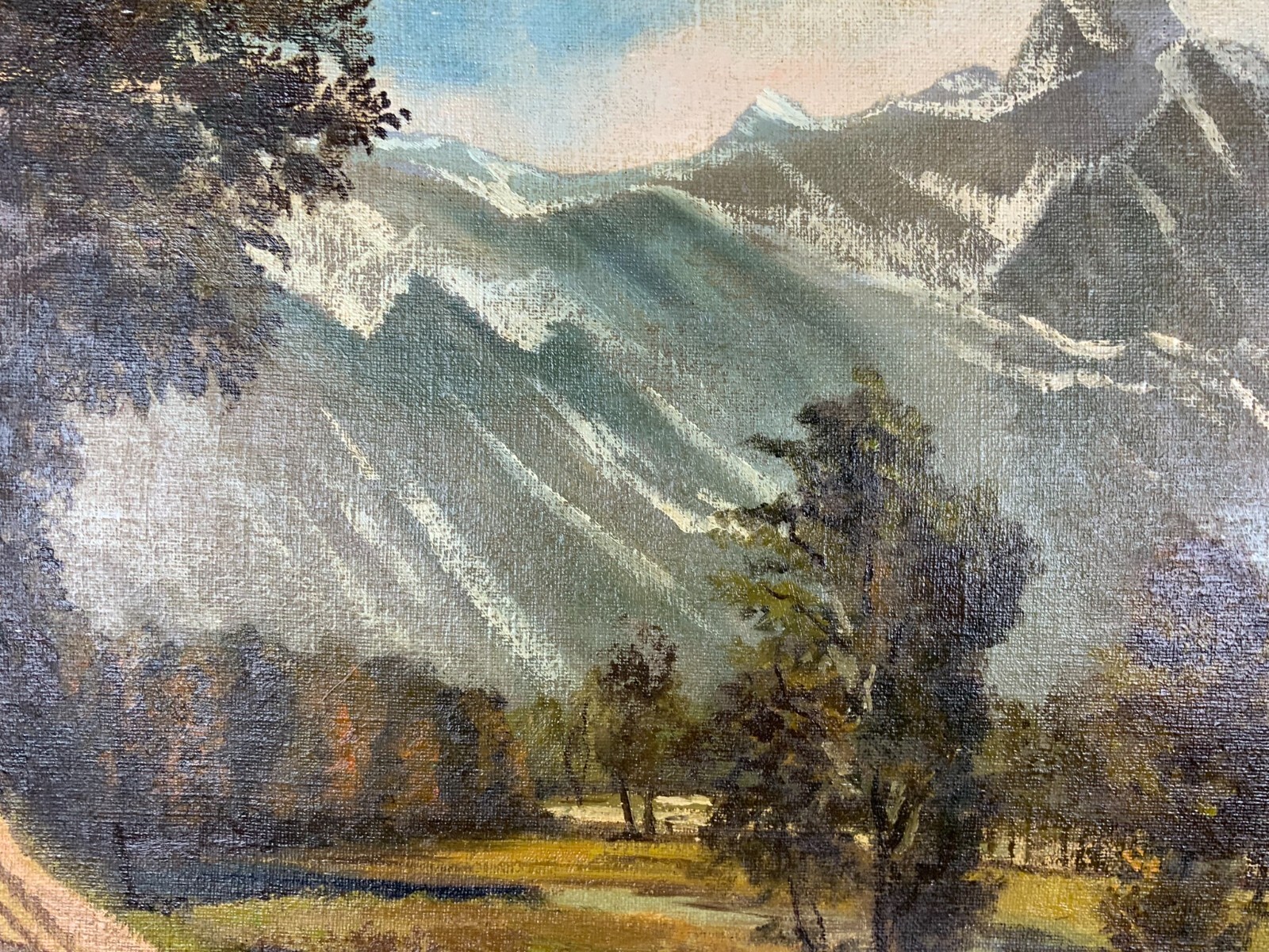 GROSSES ÖLGEMÄLDE LANDSCHAFT SIGNIERT GEMÄLDE 120x80cm – Bild 8