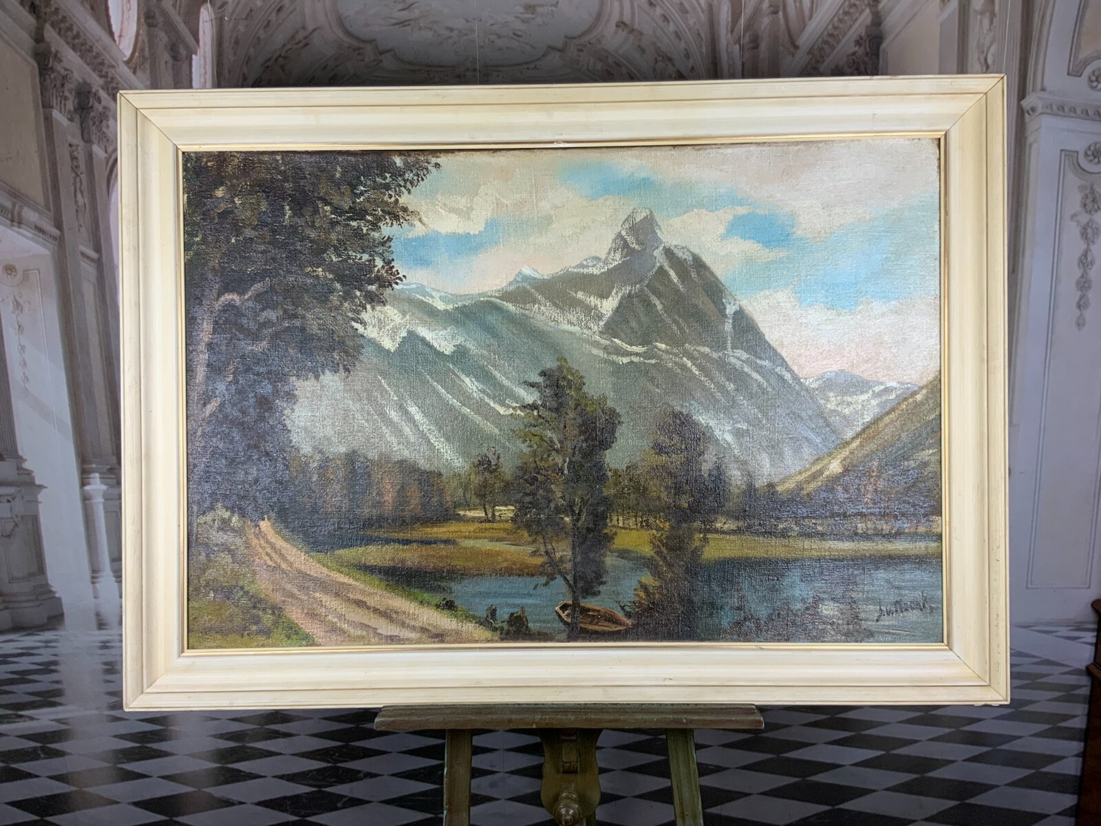 GROSSES ÖLGEMÄLDE LANDSCHAFT SIGNIERT GEMÄLDE 120x80cm