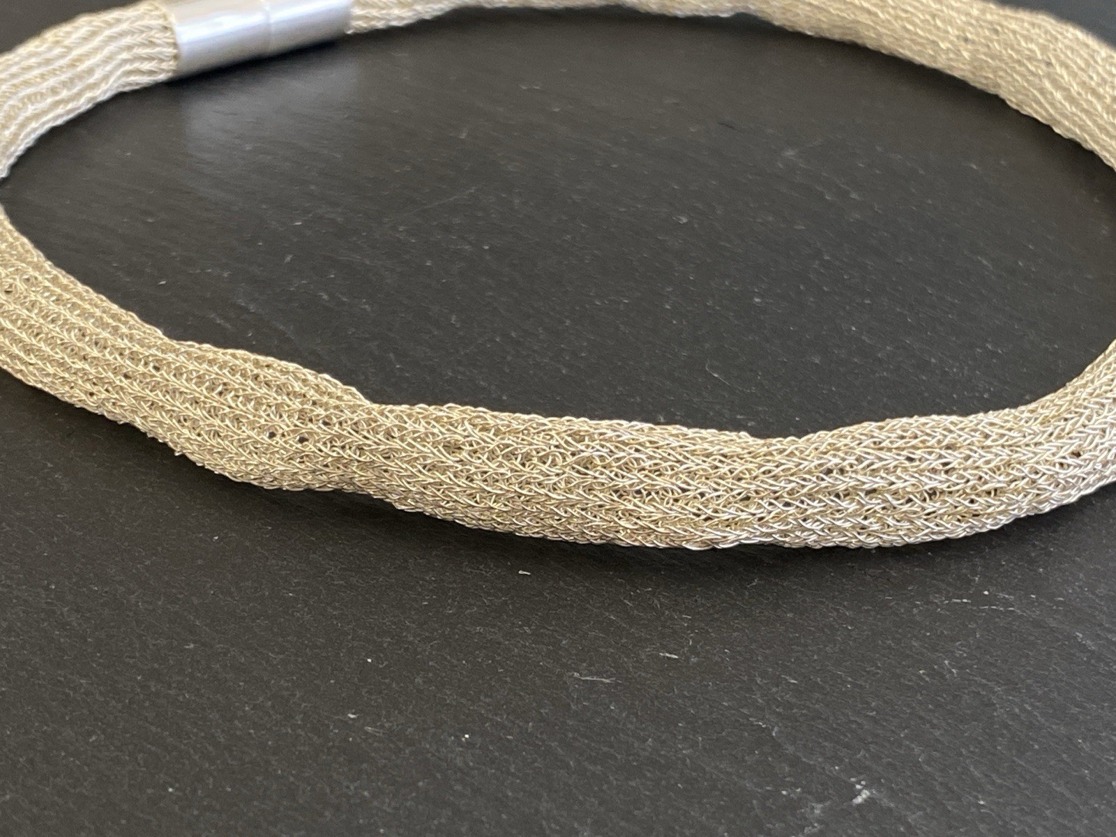 RÖHRENKETTE KETTE ROHRKETTE MODEKETTE 925 STERLING SILBER MESH OPTIK – Bild 13