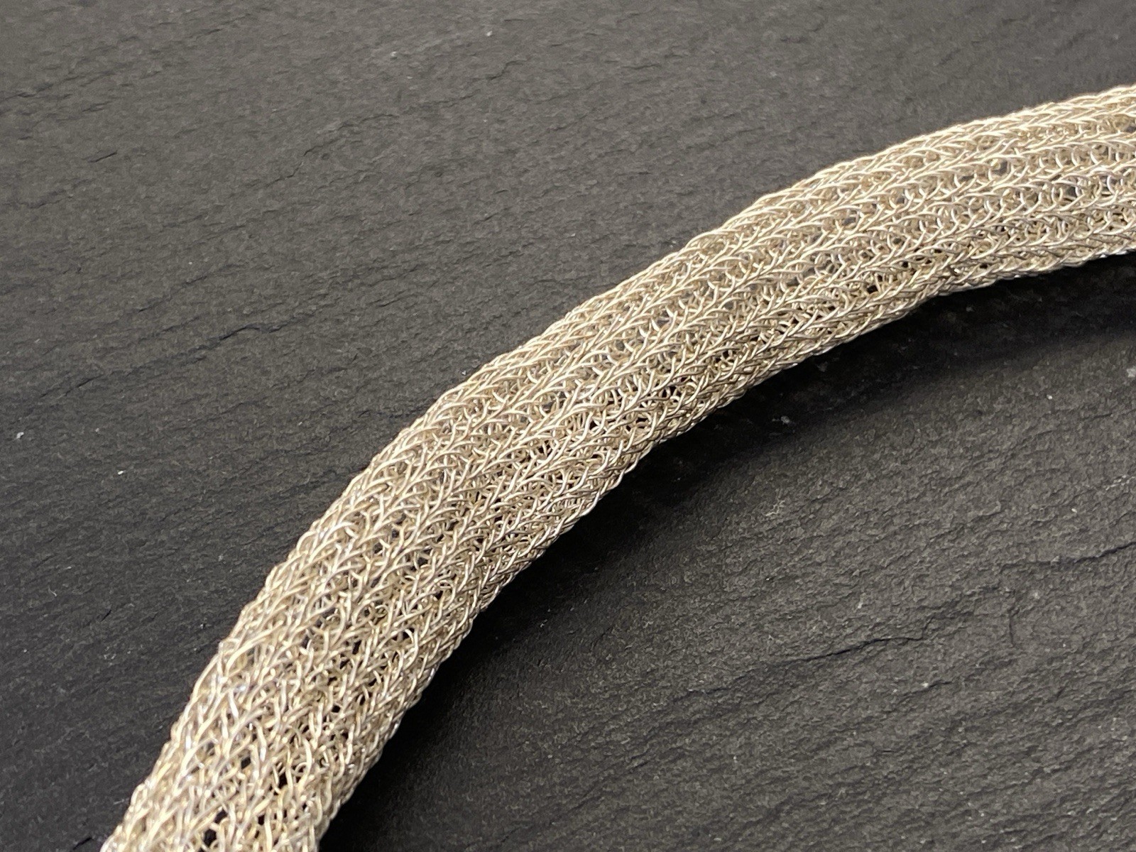 RÖHRENKETTE KETTE ROHRKETTE MODEKETTE 925 STERLING SILBER MESH OPTIK – Bild 4