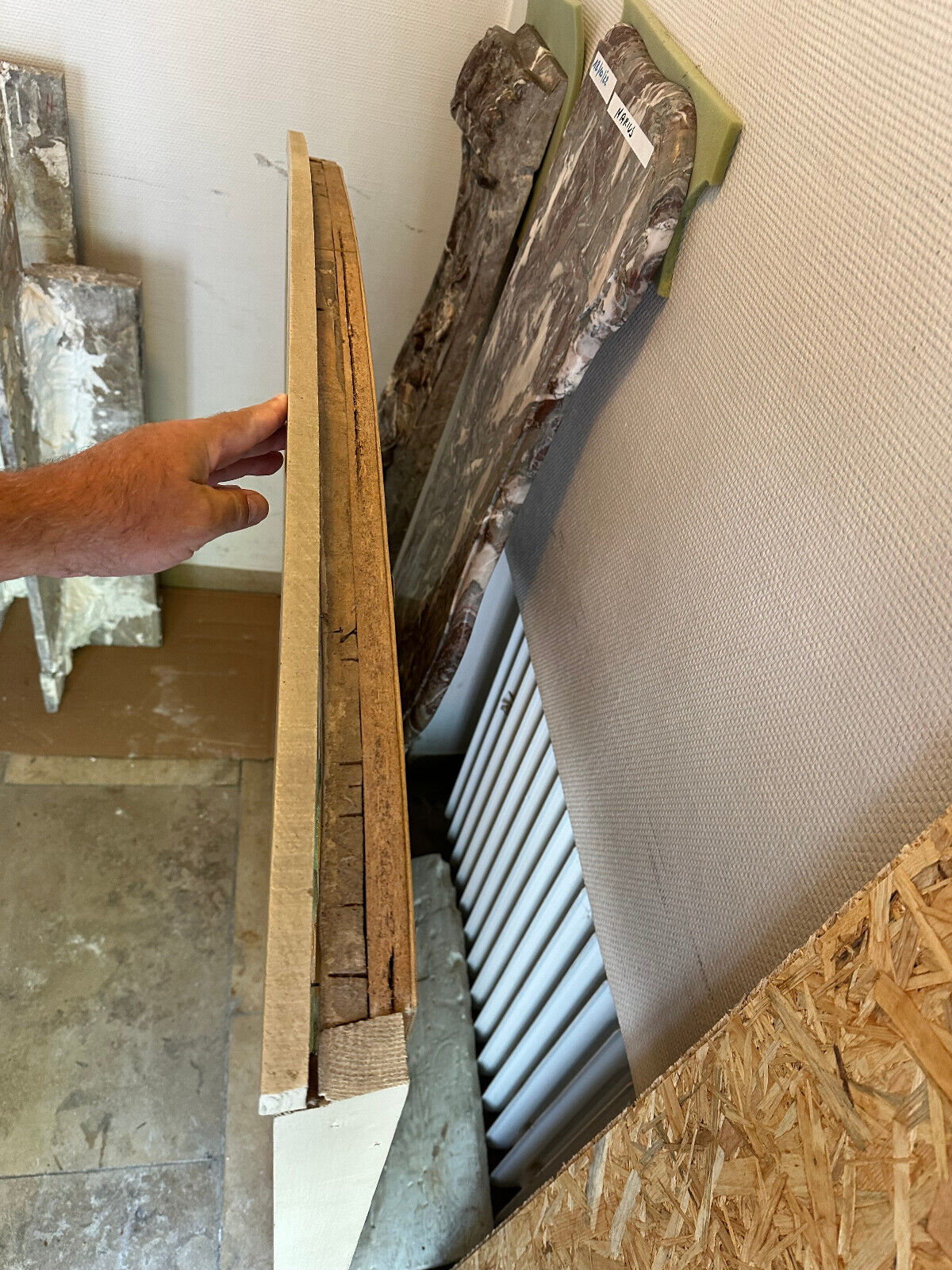 GROSSER VINTAGE LANDHAUS WANDSPIEGEL SPIEGEL HOLZ HANDBEMALT – Bild 13