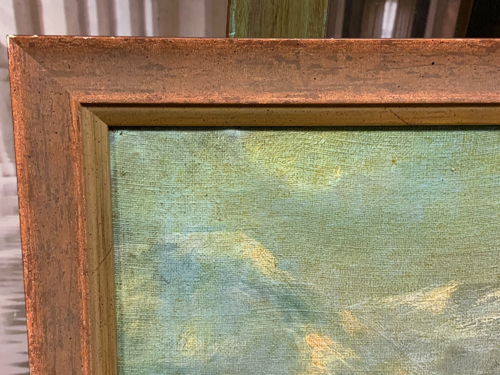 ANTIKES ÖLGEMÄLDE AUF LEINWAND FISCHER AM HAFEN – Bild 8