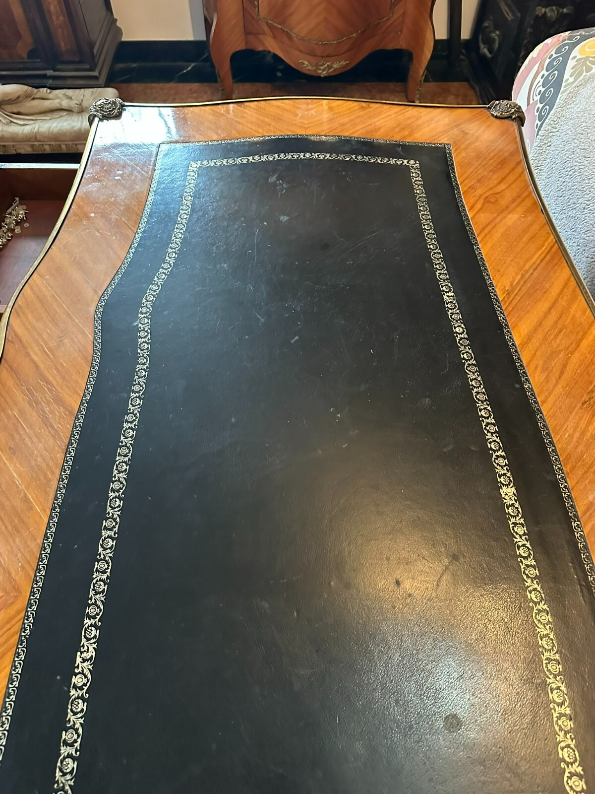 GROSSER BAROCK LOUIS XV SCHREIBTISCH PALISANDER MASSIVE MESSING FIGUREN 20 TES – Bild 19