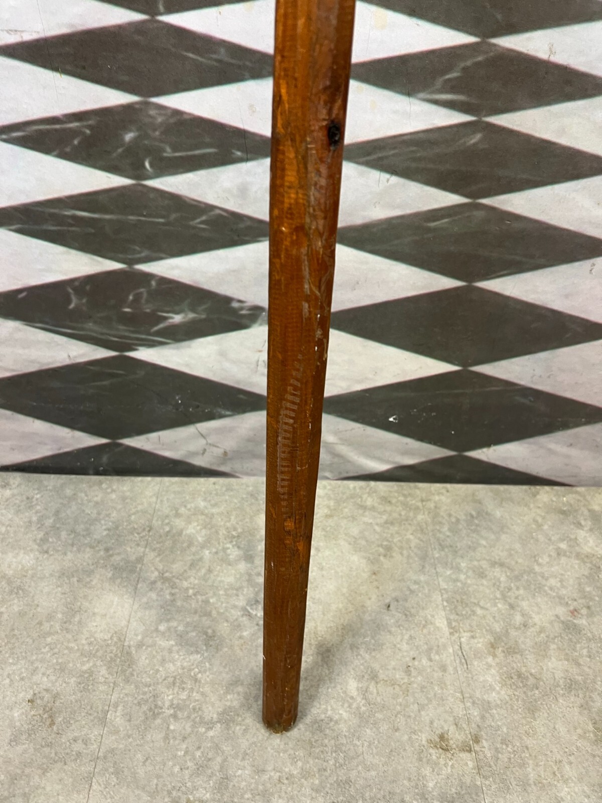 Sehr großer handgeschnitzter Spazierstock mit Bernhardiner Kopf 159cm – Bild 5