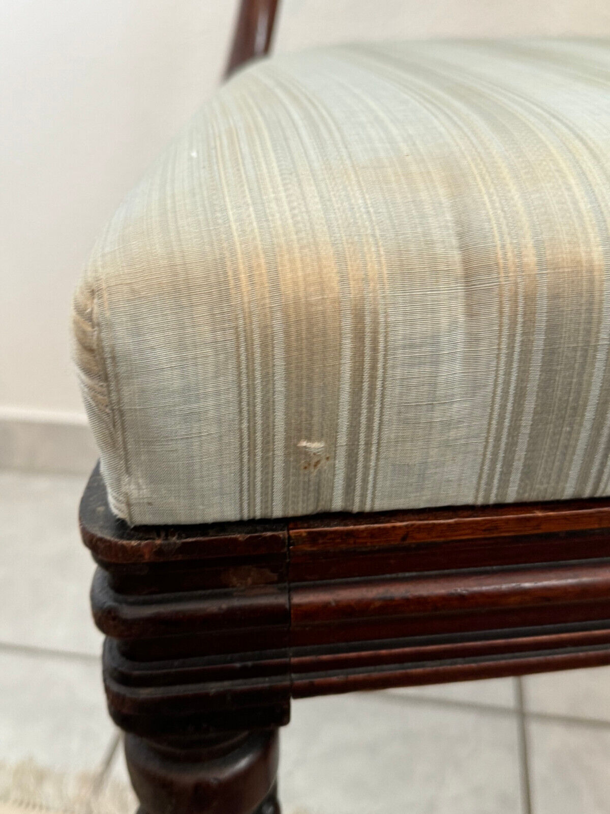 PAAR ANTIKE LOUIS SEIZE STÜHLE UM 1880 MAHAGONI FURNIERT 2x ANTIKER STUHL – Bild 7