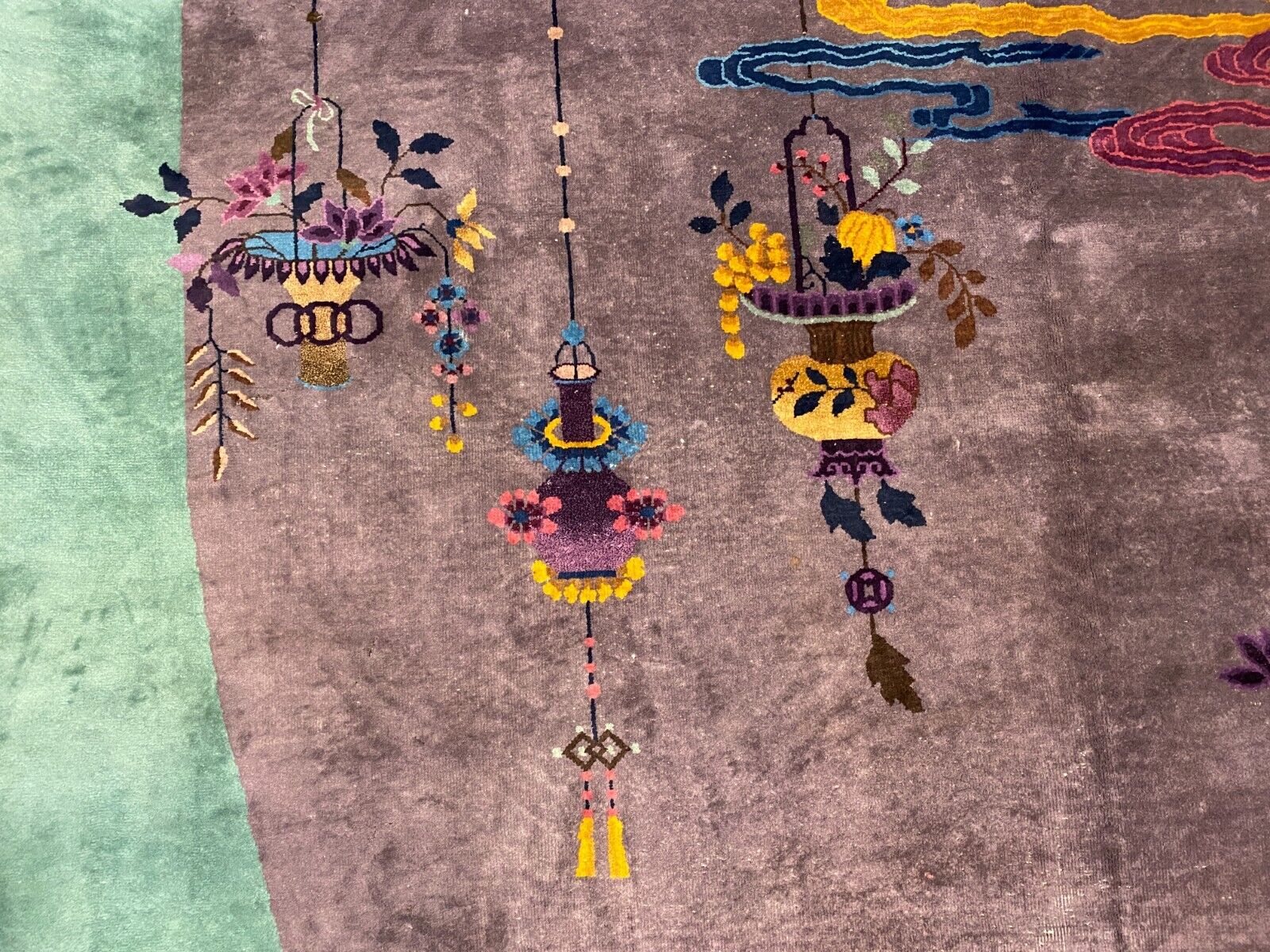 ALTER TEPPICH AUS WOLLE CHINA 365x260cm CHINESISCHER TEPPICH GROSS – Bild 16