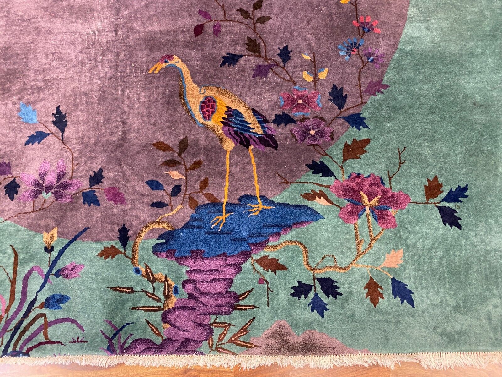 ALTER TEPPICH AUS WOLLE CHINA 365x260cm CHINESISCHER TEPPICH GROSS – Bild 17