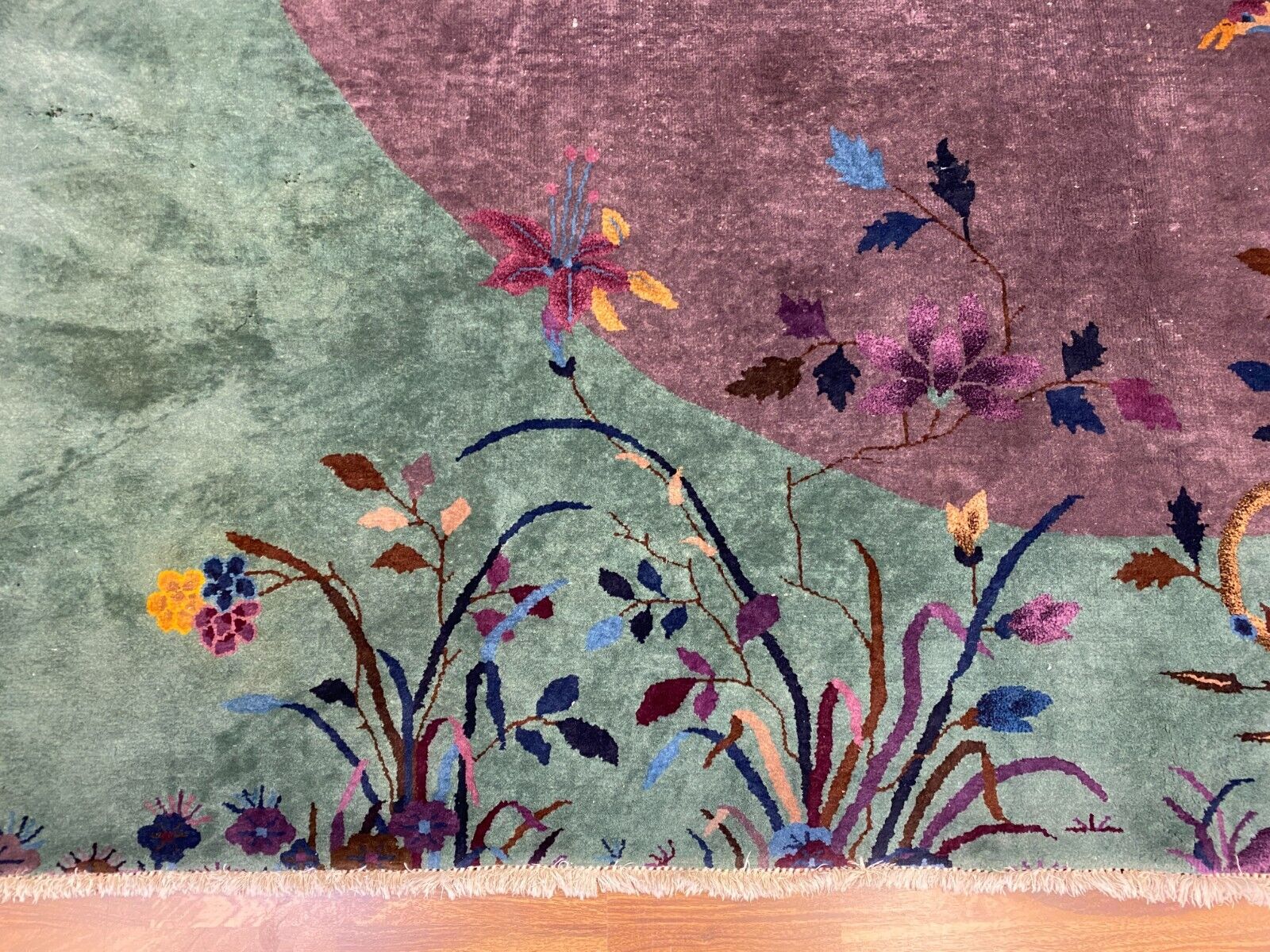 ALTER TEPPICH AUS WOLLE CHINA 365x260cm CHINESISCHER TEPPICH GROSS – Bild 18