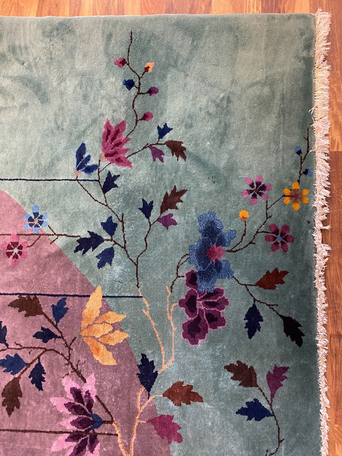 ALTER TEPPICH AUS WOLLE CHINA 365x260cm CHINESISCHER TEPPICH GROSS – Bild 3