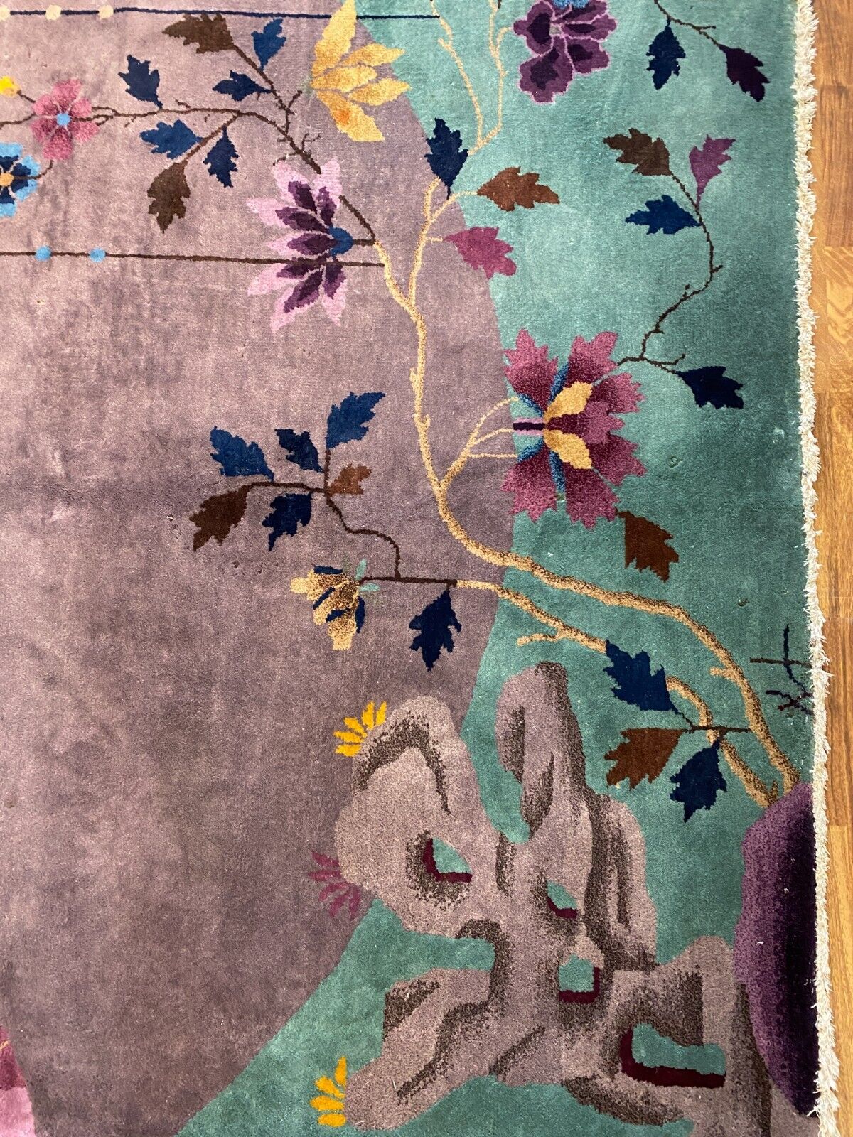 ALTER TEPPICH AUS WOLLE CHINA 365x260cm CHINESISCHER TEPPICH GROSS – Bild 4