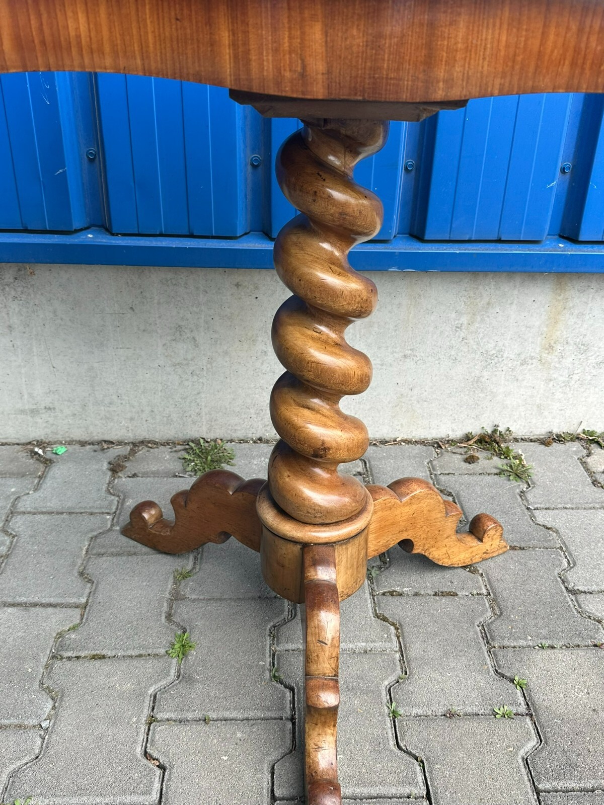 ANTIKER SPIELTISCH BEISTELLTISCH LOUIS PHILIPPE UM 1860 MAHAGONI – Bild 3
