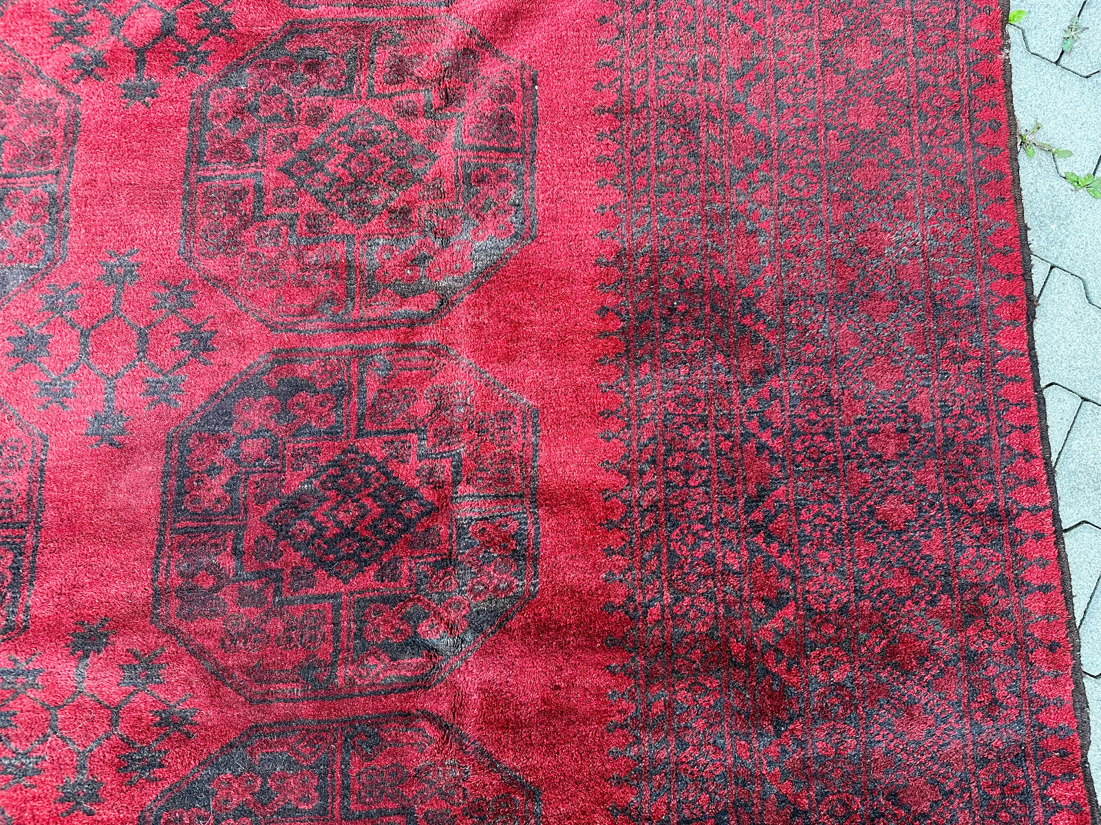 ALTER ORIENTTEPPICH AUS WOLLE NOMADENTEPPICH TEPPICH KAUKASUS 354x288cm – Bild 12