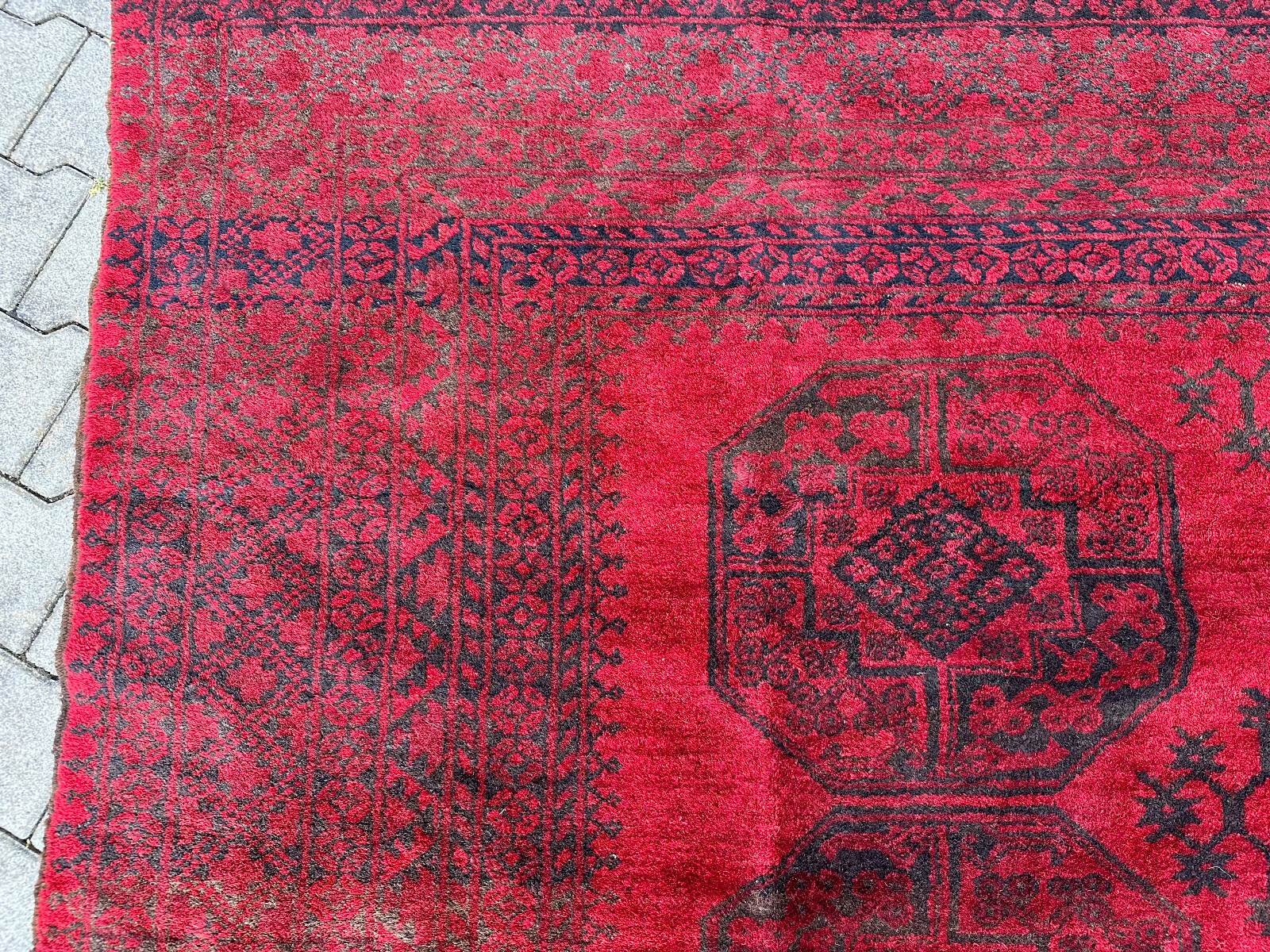 ALTER ORIENTTEPPICH AUS WOLLE NOMADENTEPPICH TEPPICH KAUKASUS 354x288cm – Bild 15