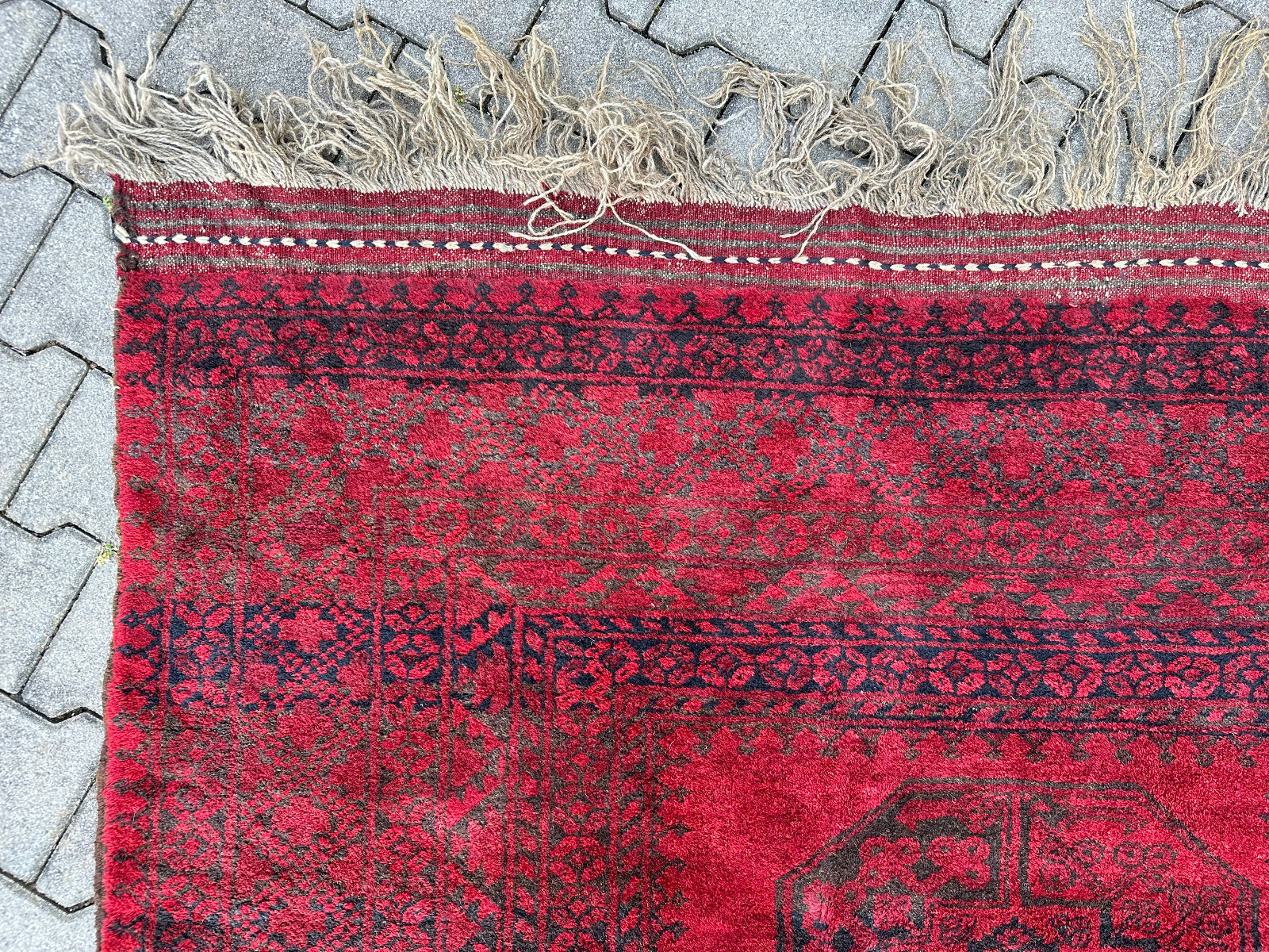 ALTER ORIENTTEPPICH AUS WOLLE NOMADENTEPPICH TEPPICH KAUKASUS 354x288cm – Bild 16