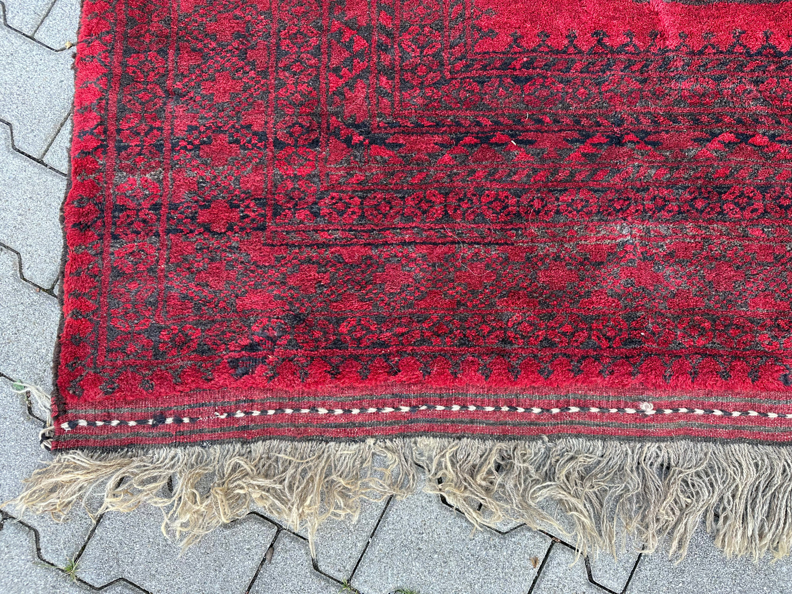 ALTER ORIENTTEPPICH AUS WOLLE NOMADENTEPPICH TEPPICH KAUKASUS 354x288cm – Bild 4