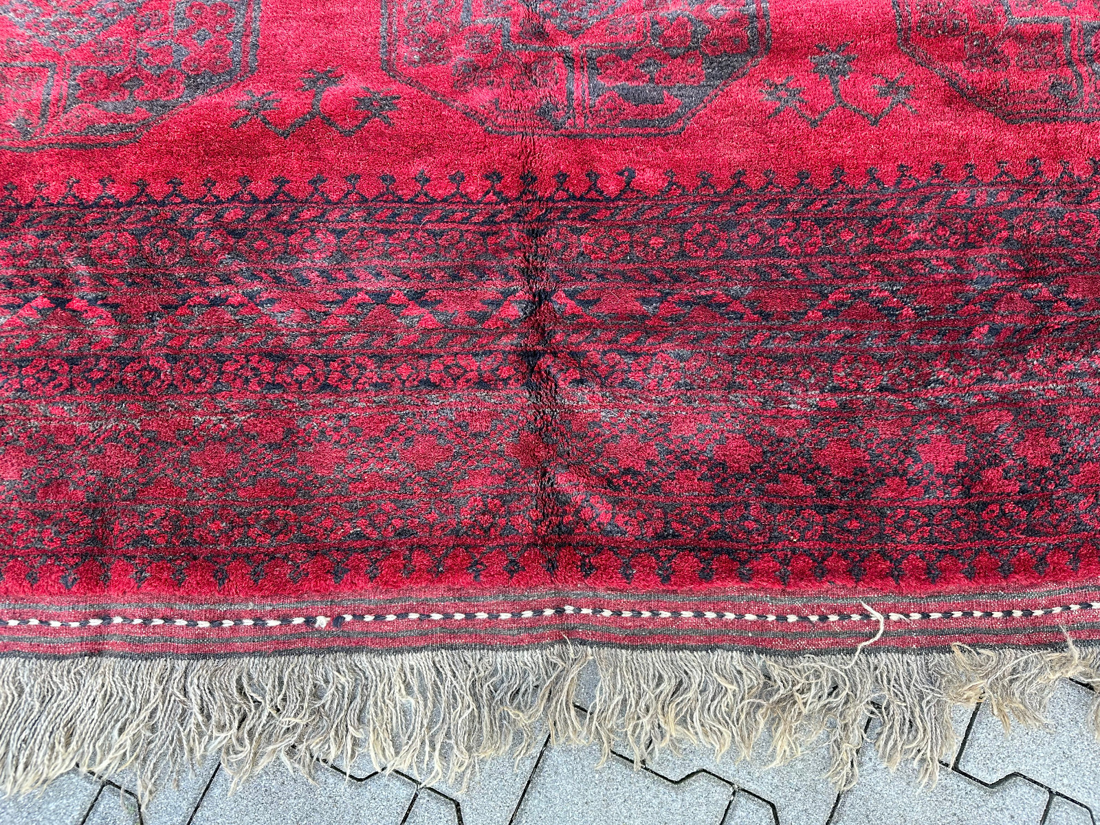 ALTER ORIENTTEPPICH AUS WOLLE NOMADENTEPPICH TEPPICH KAUKASUS 354x288cm – Bild 5