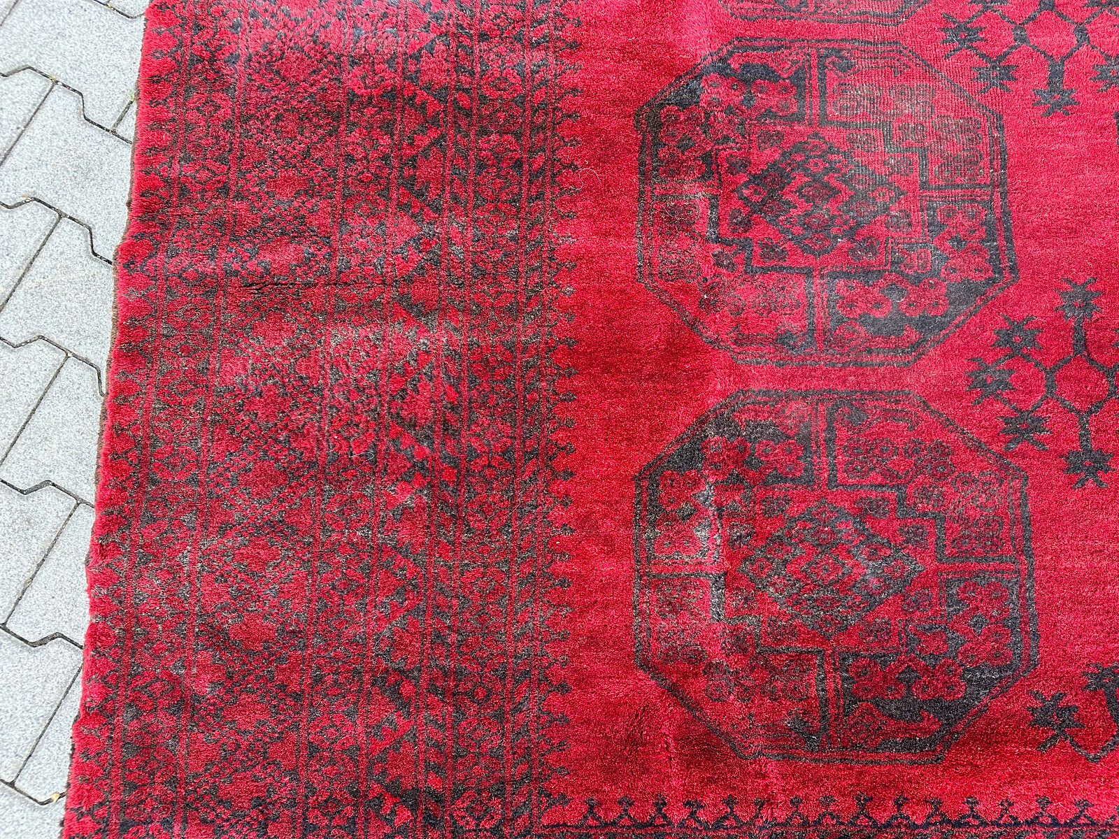 ALTER ORIENTTEPPICH AUS WOLLE NOMADENTEPPICH TEPPICH KAUKASUS 354x288cm – Bild 9