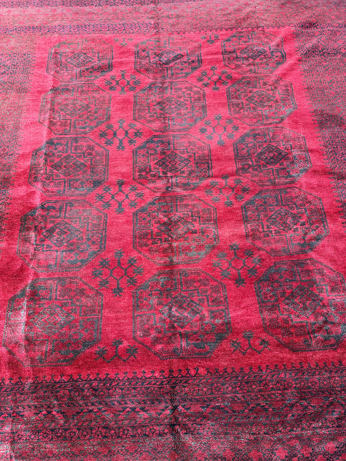 ALTER ORIENTTEPPICH AUS WOLLE NOMADENTEPPICH TEPPICH KAUKASUS 354x288cm