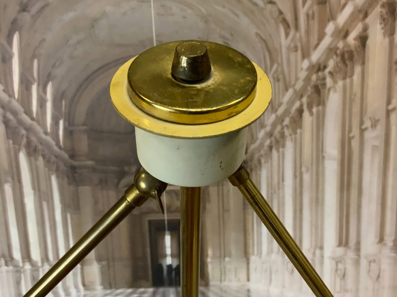 VINTAGE STEHLAMPE AUS MESSING BLECH MAXIMALE HÖHE 176cm – Bild 9
