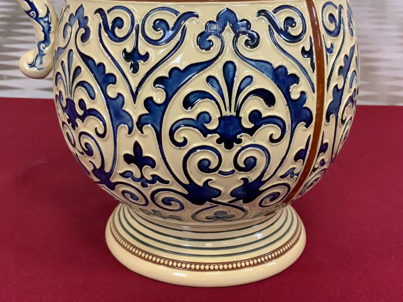 SEHR GROSSER HUMPEN 39cm REINHOLD MERKELBACH KERAMIK MIT ZINNMONTUR – Bild 12