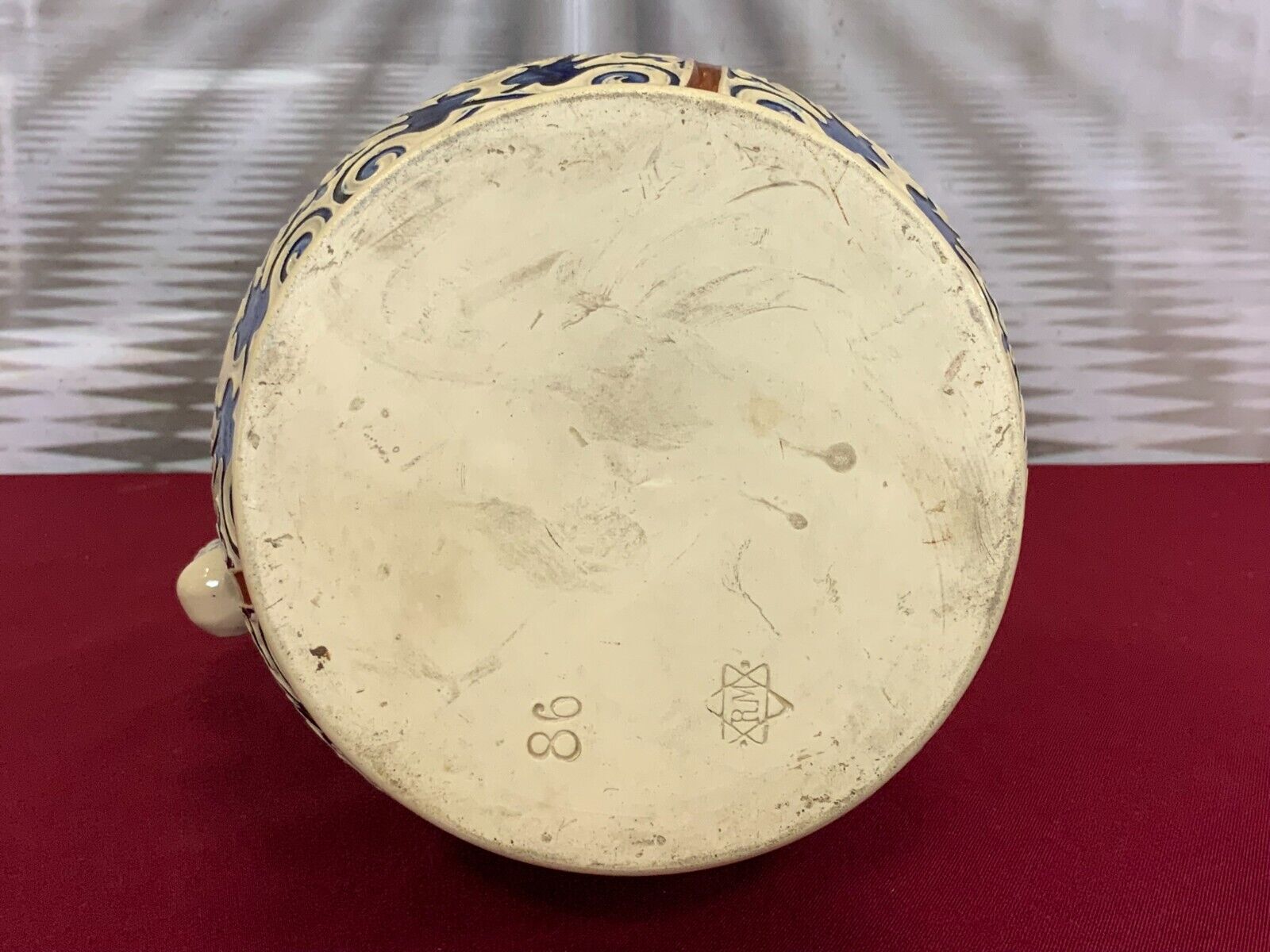 SEHR GROSSER HUMPEN 39cm REINHOLD MERKELBACH KERAMIK MIT ZINNMONTUR – Bild 13