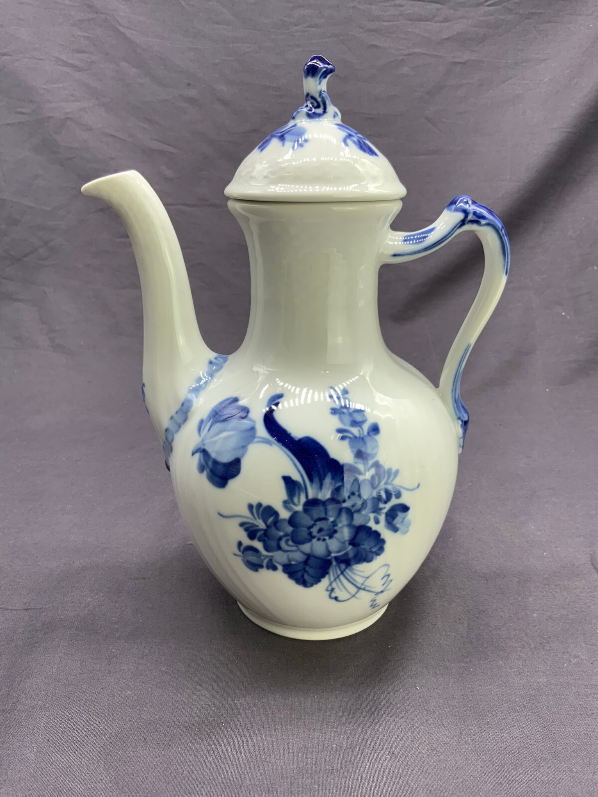 PORZELLAN KAFFEEKANNE KANNE ROYAL COPENHAGEN BLAUE BLUME