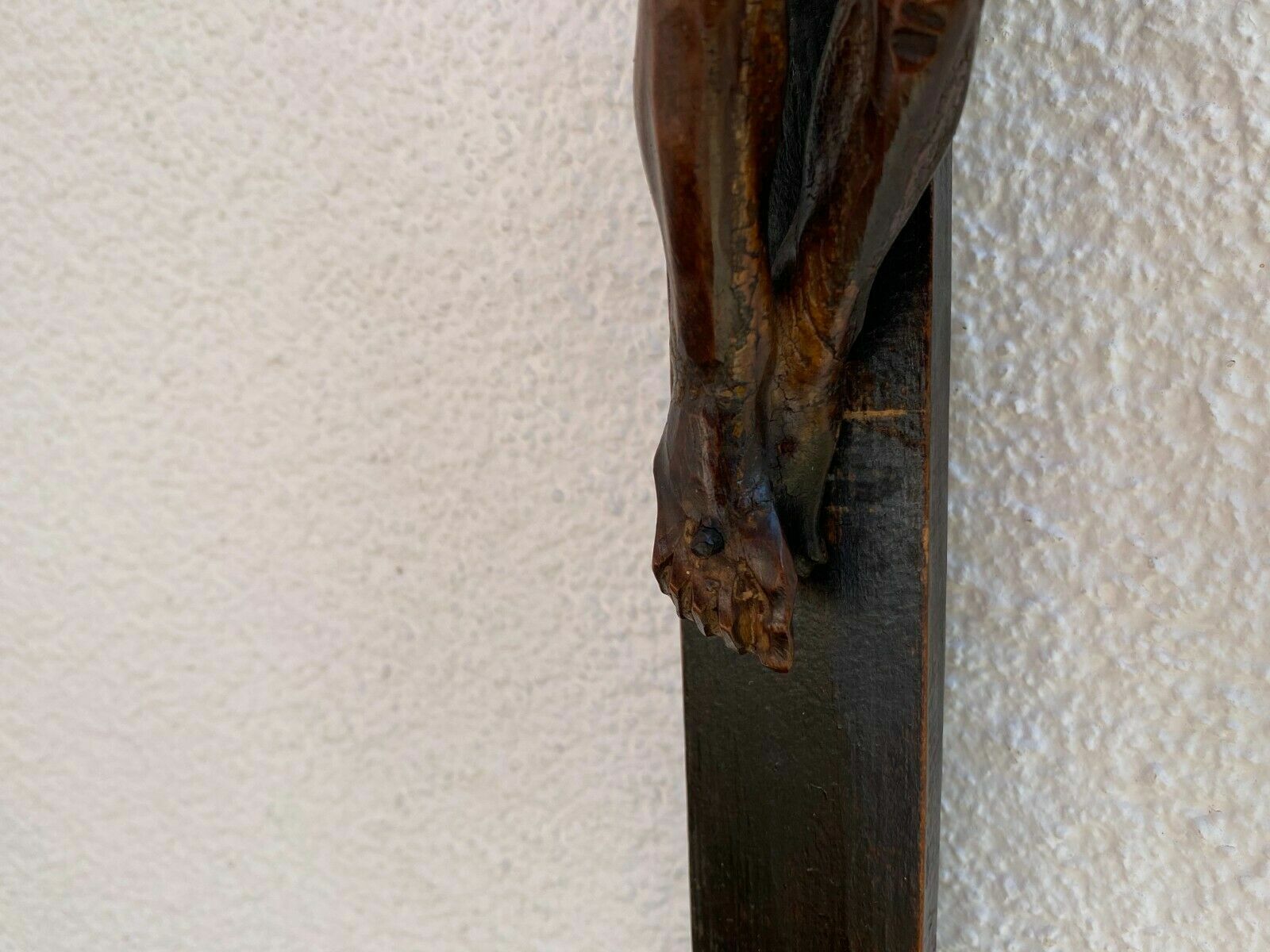 ANTIKES KRUZIFIX HOLZ HANDGESCHNITZT ABMESSUNGEN 63x27cm – Bild 9