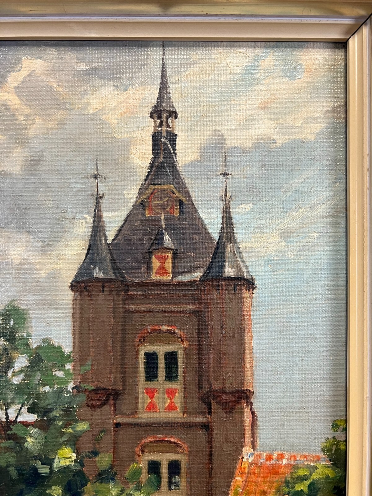 ÖLGEMÄLDE ALTSTADT ANSICHT GEMÄLDE VON  WIM HEINECKE (1895-1978) – Bild 6
